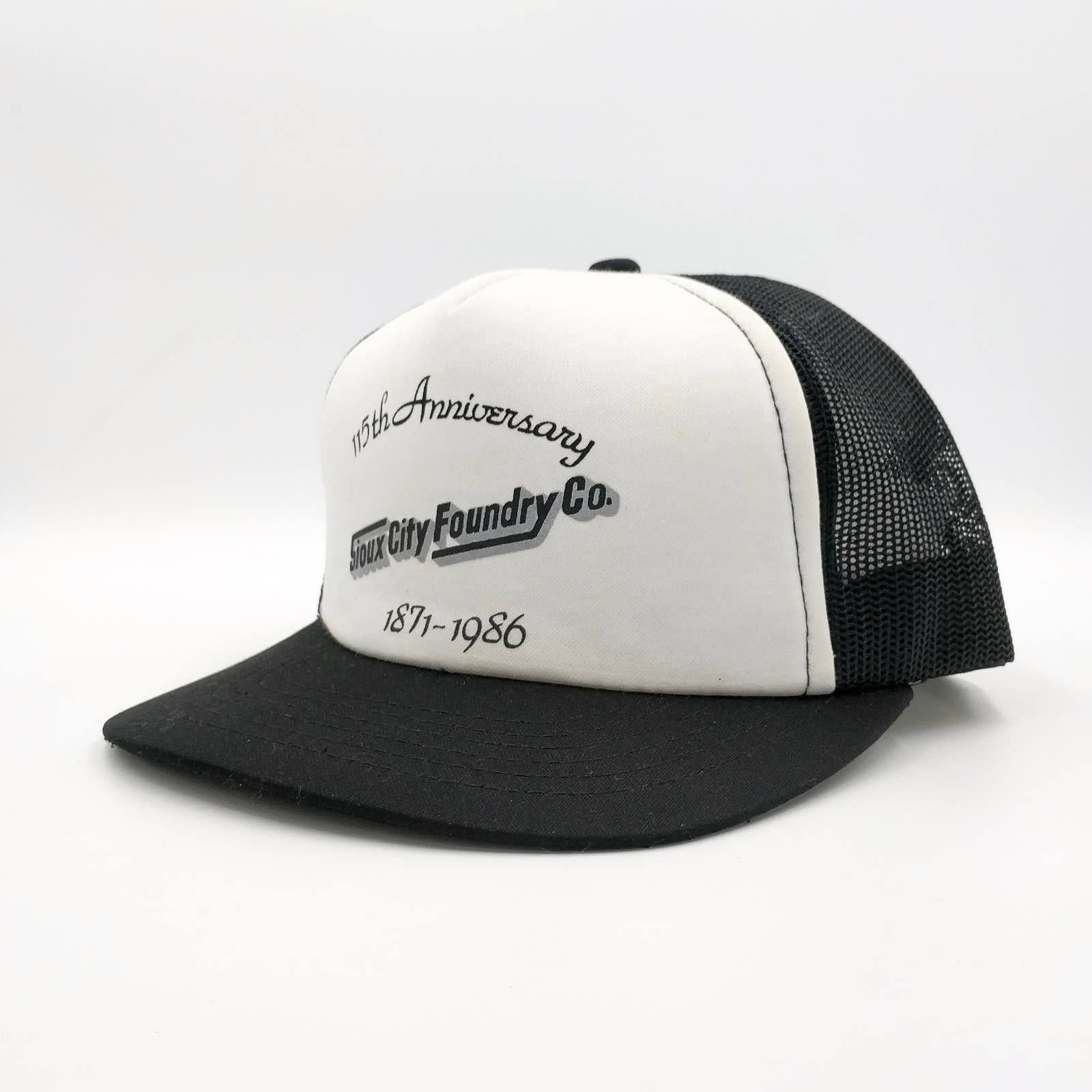 Vintage Vintage Sioux City Foundry 115th Year 1986 Trucker Mesh Hat Size ONE SIZE - 3 Thumbnail