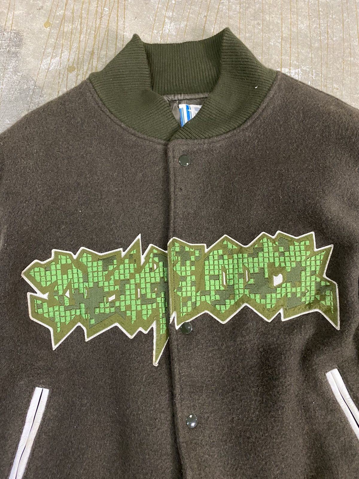 Devilock 2000s Devilock Iconic Logo Leather sleeve varsity jacket Size US M / EU 48-50 / 2 - 4 Thumbnail
