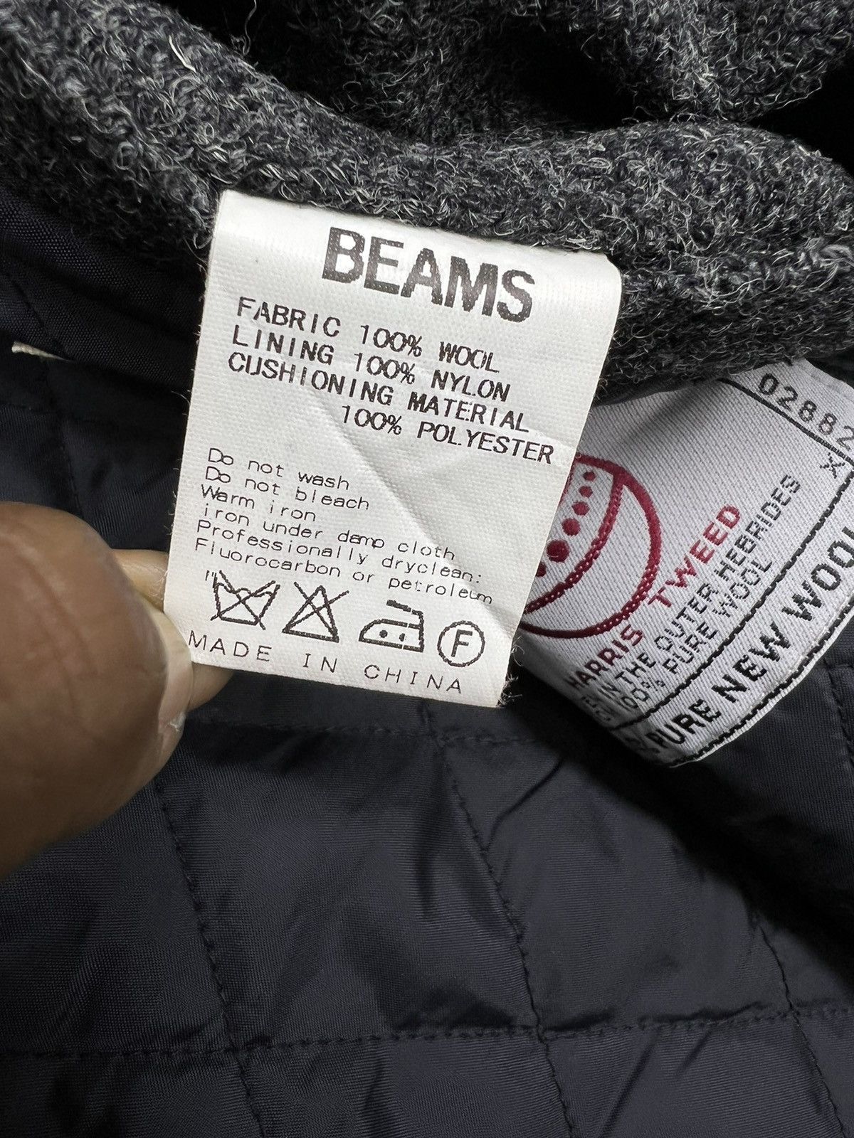 Beams Plus × Harris Tweed VINTAGE BEAMS X HARRIS TWEED JACKET WOOL FUR HOODIE COAT Size US M / EU 48-50 / 2 - 20 Thumbnail