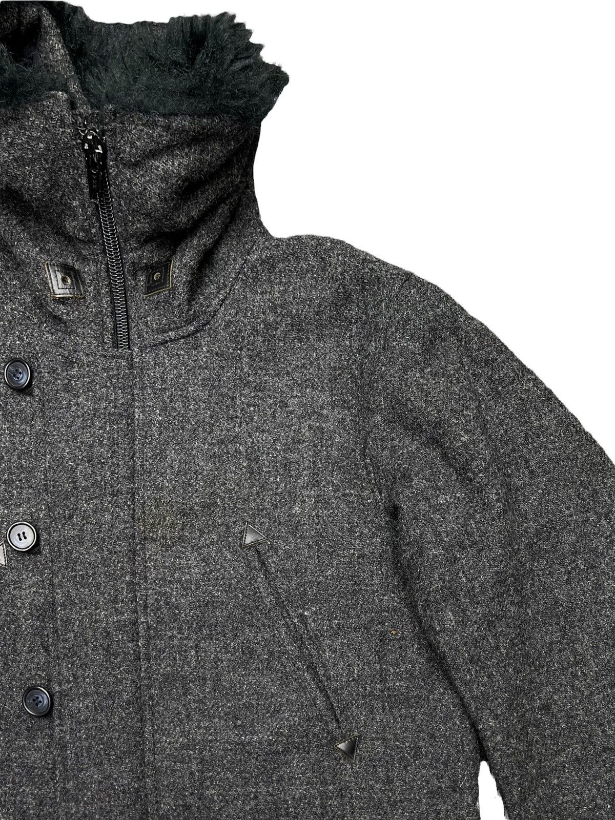 Beams Plus × Harris Tweed VINTAGE BEAMS X HARRIS TWEED JACKET WOOL FUR HOODIE COAT Size US M / EU 48-50 / 2 - 6 Thumbnail
