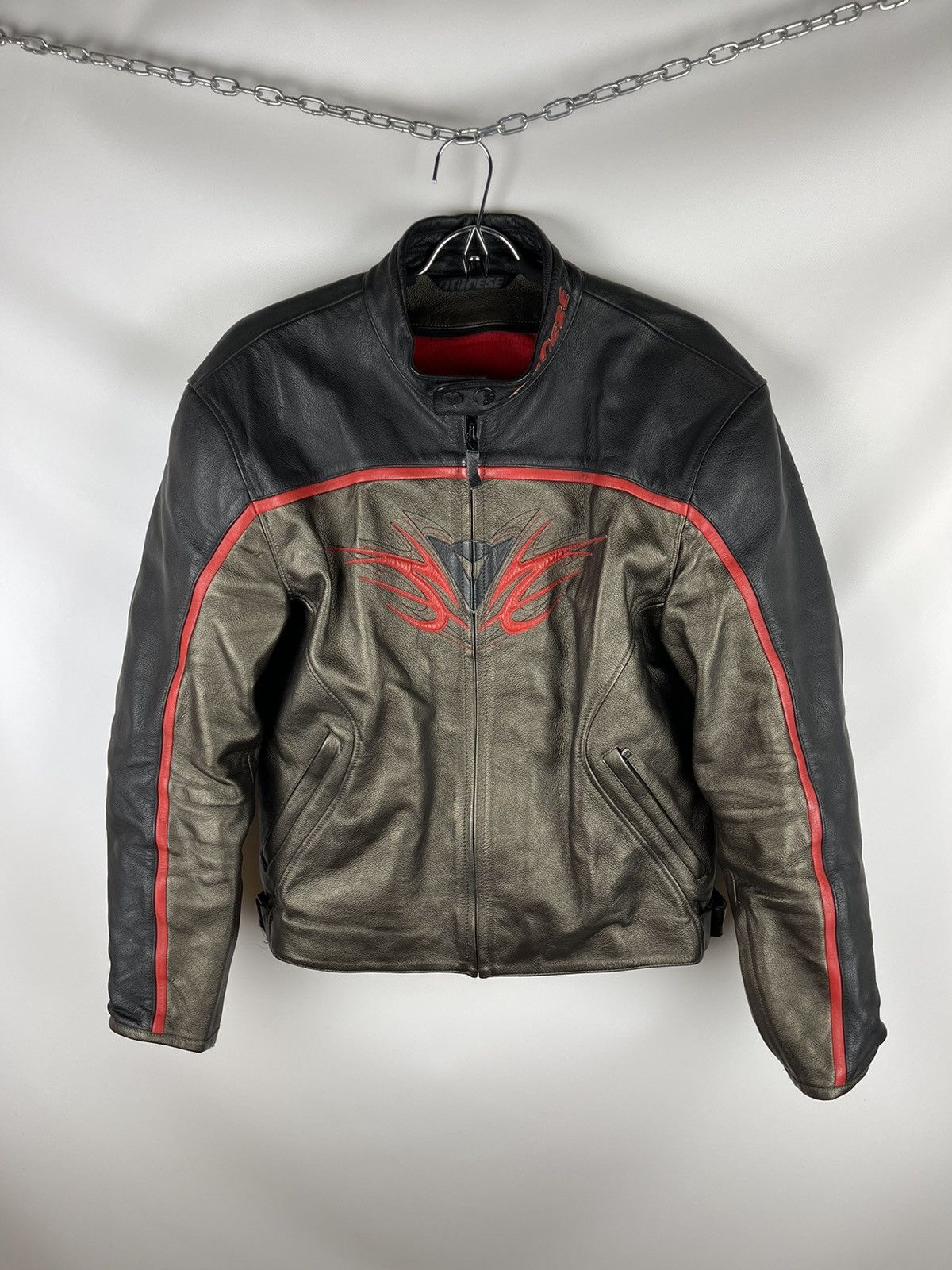 Dainese × Genuine Leather × Leather Jacket Dainese logo real