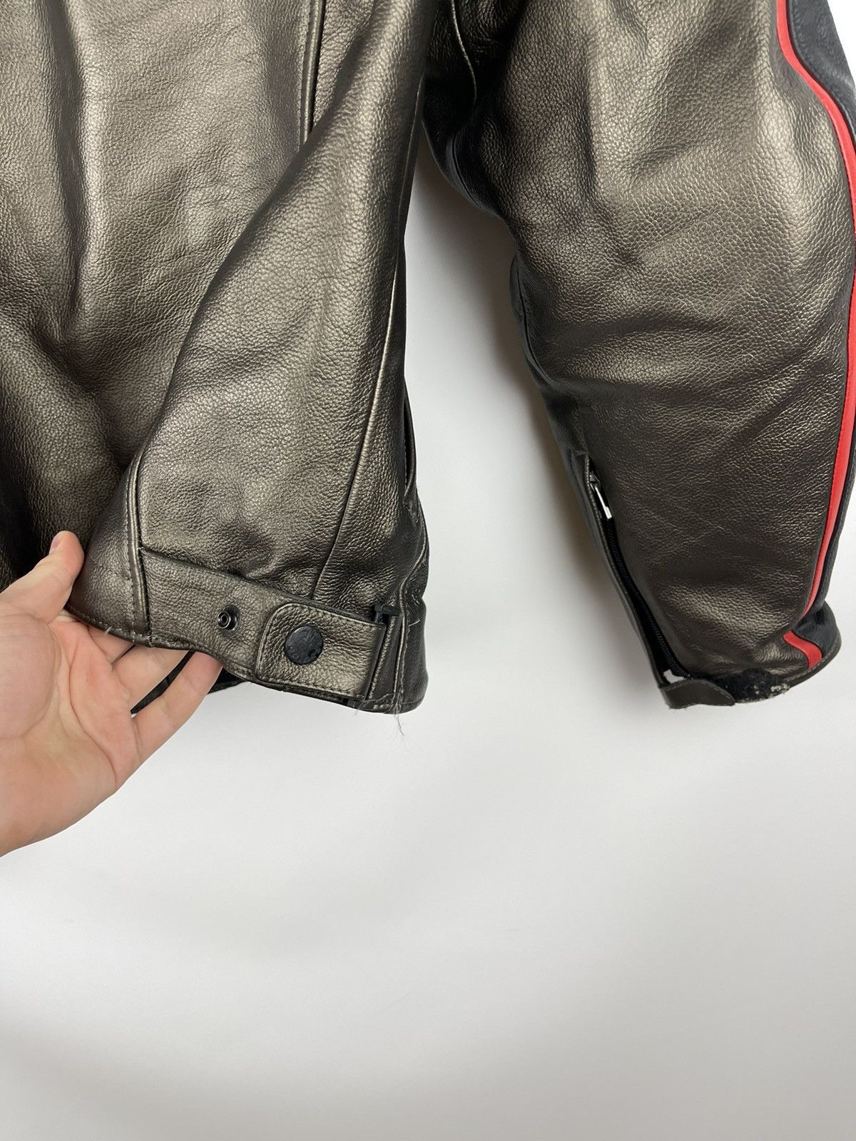 Dainese Dainese logo real leather biker motorcycle jacket gold Size US M / EU 48-50 / 2 - 16 Thumbnail