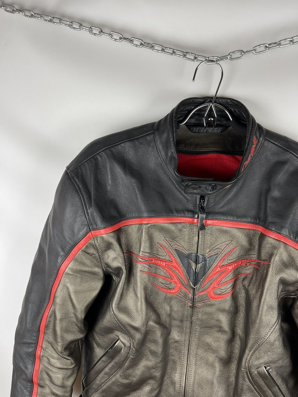 Dainese Dainese logo real leather biker motorcycle jacket gold Size US M / EU 48-50 / 2 - 3 Thumbnail