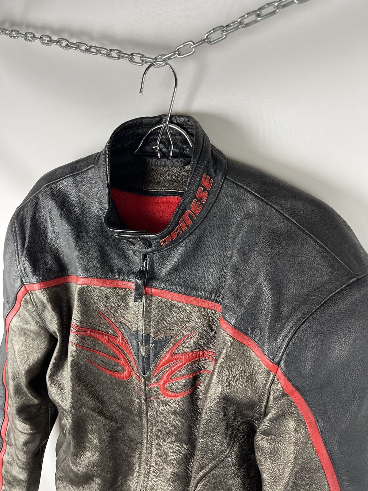 Dainese Dainese logo real leather biker motorcycle jacket gold Size US M / EU 48-50 / 2 - 13 Thumbnail
