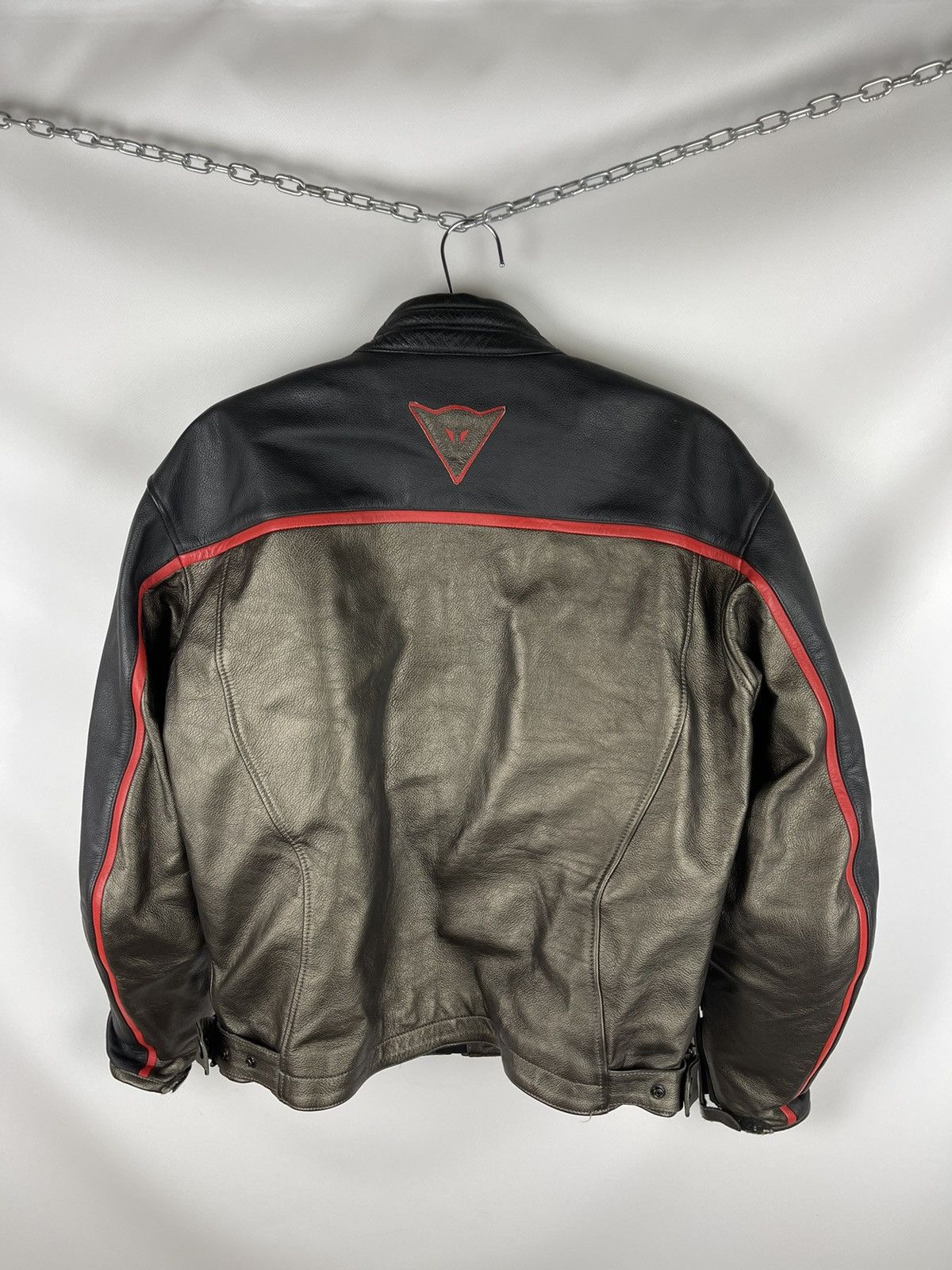 Dainese Dainese logo real leather biker motorcycle jacket gold Size US M / EU 48-50 / 2 - 2 Thumbnail