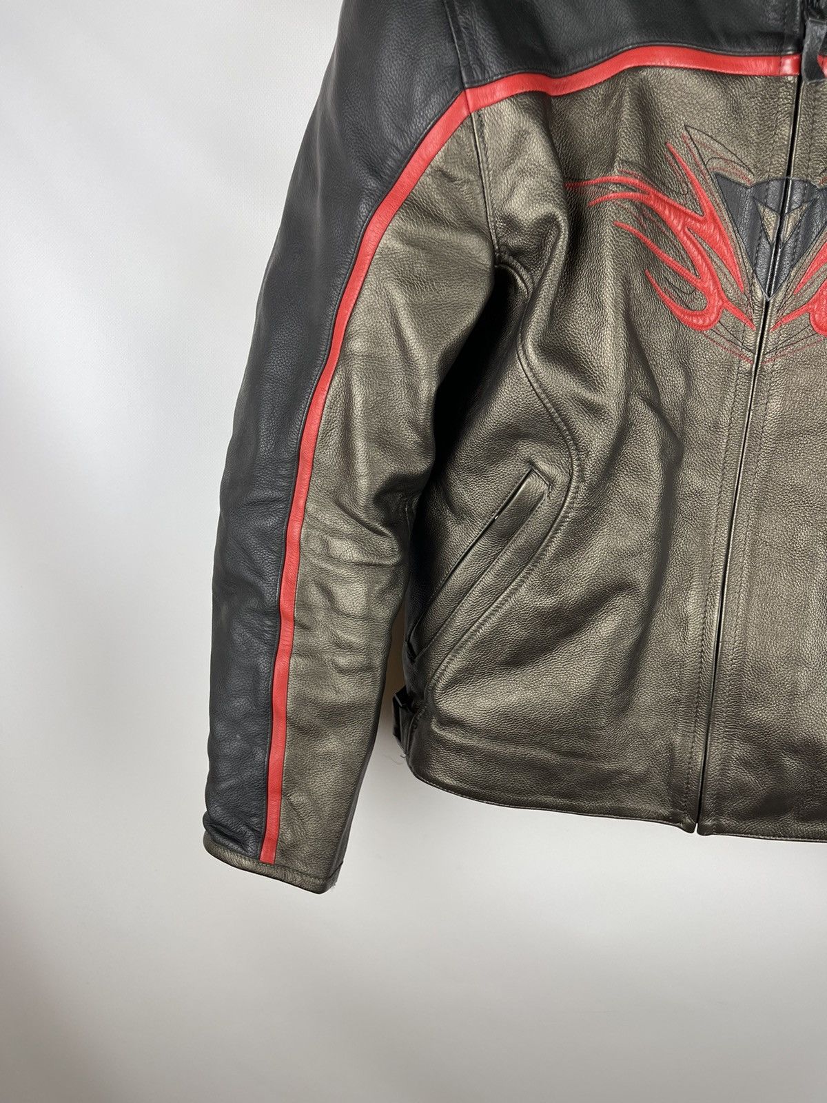 Dainese Dainese logo real leather biker motorcycle jacket gold Size US M / EU 48-50 / 2 - 4 Thumbnail