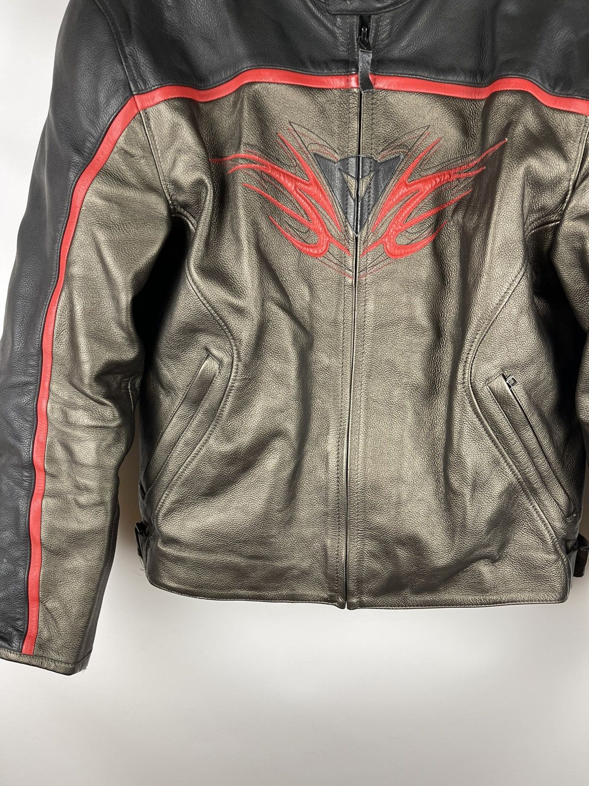 Dainese Dainese logo real leather biker motorcycle jacket gold Size US M / EU 48-50 / 2 - 7 Thumbnail