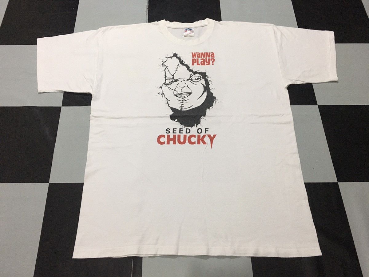Expert Horror × Vintage Rare Vintage Seed of Chucky Shirt Size US XL / EU 56 / 4 - 2 Thumbnail