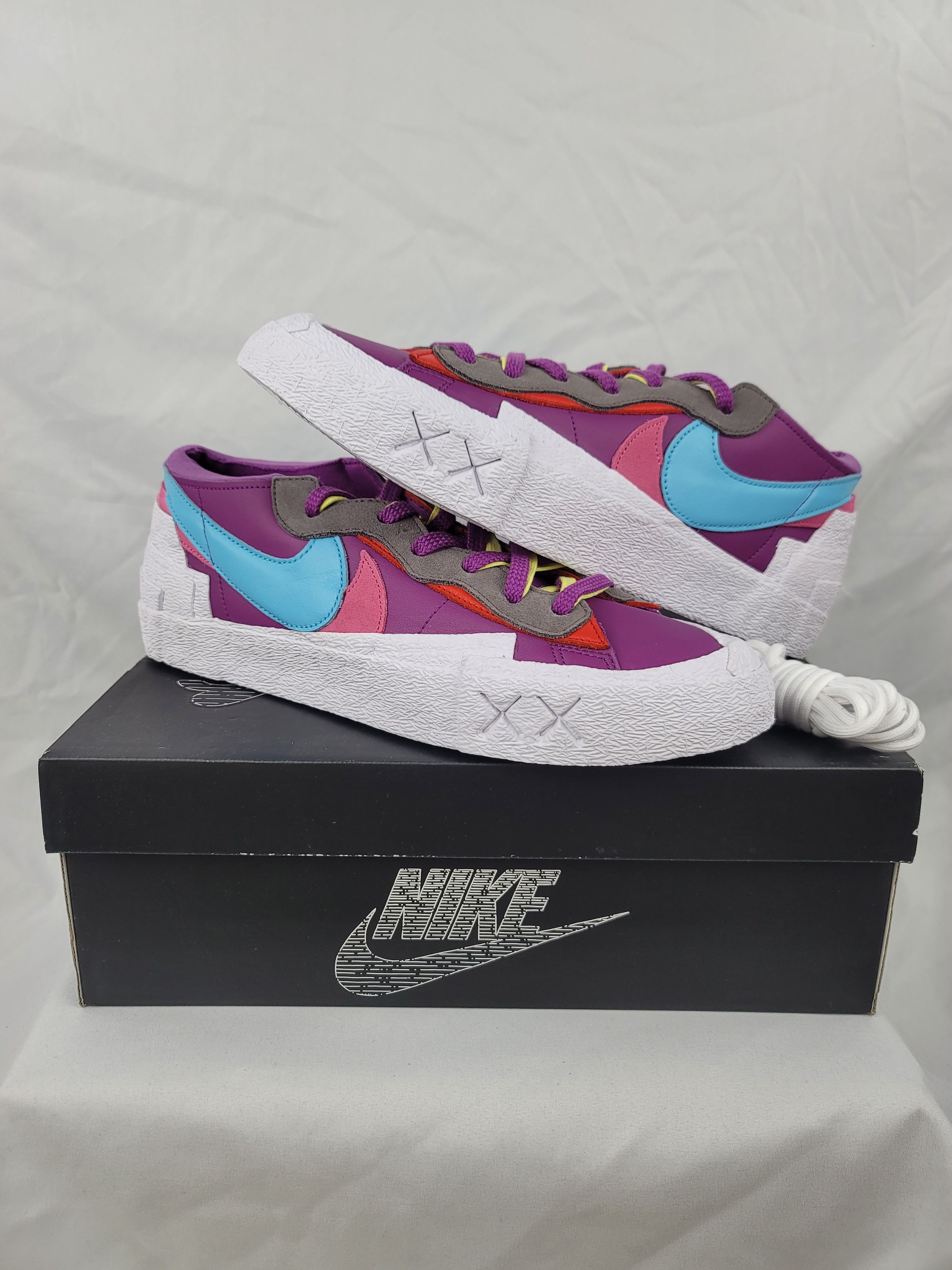 image of Blazer Low Sacai X Kaws Purple Dusk Men's Size 13 Us Shoes