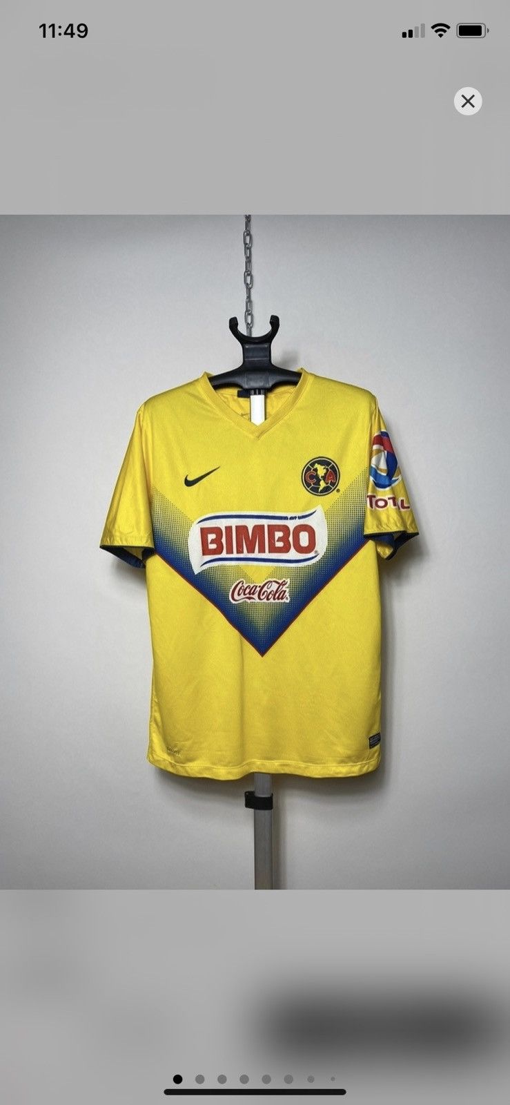 Club America Soccer Jersey Bimbo Coca-cola Men's Large 