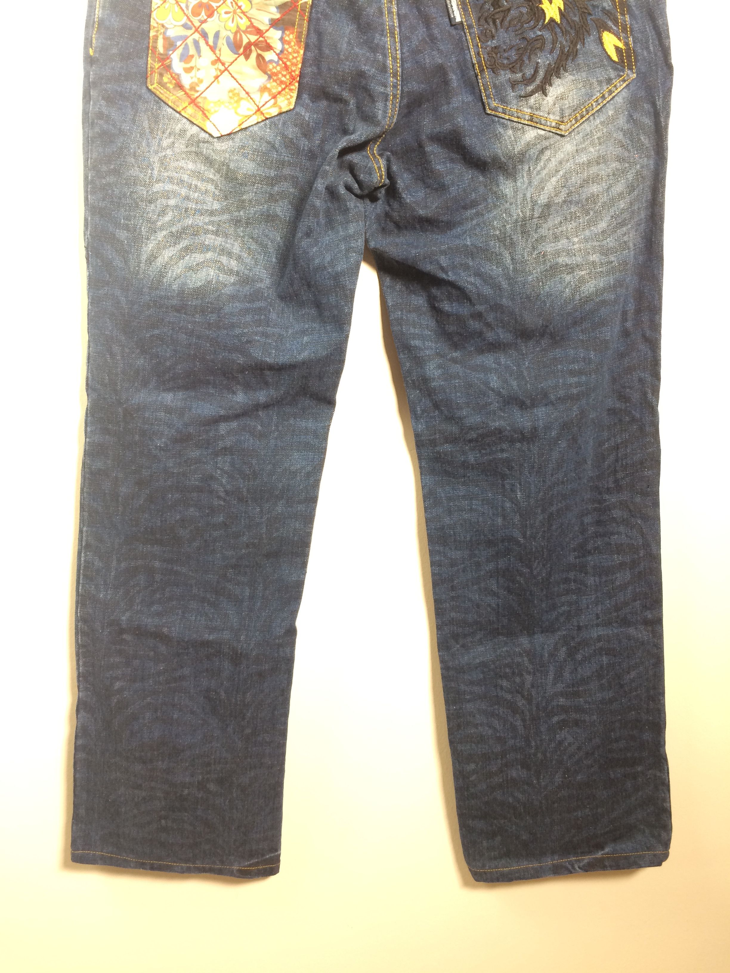 Karakuri Tamashii Karakuri Style Naminorita Tsujin Embroidered Tattoo Jeans Size US 34 / EU 50 - 16 Thumbnail