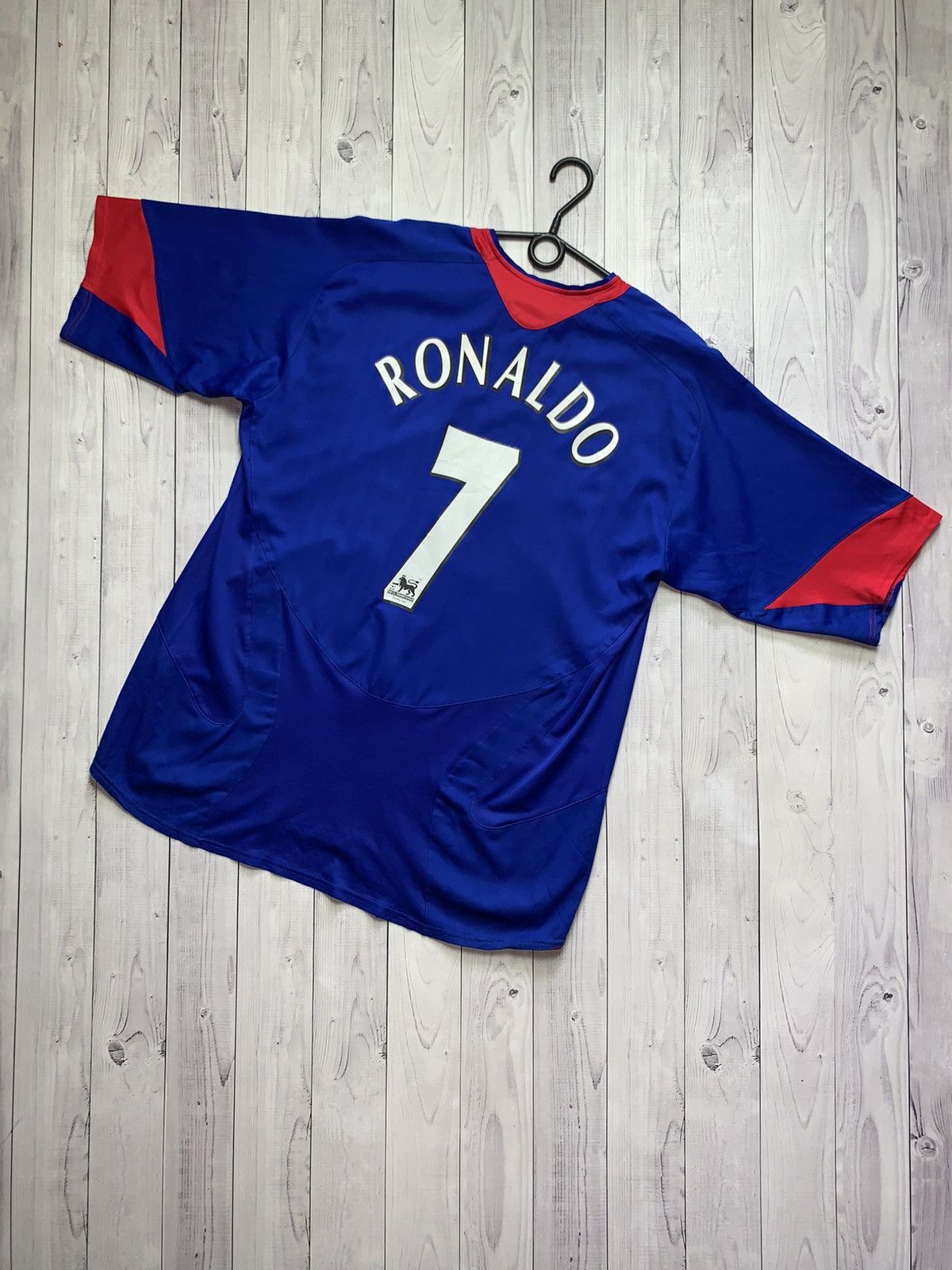 Image of Vintage Nike 7 Ronaldo Manchester United Jersey XL in Blue, Men's