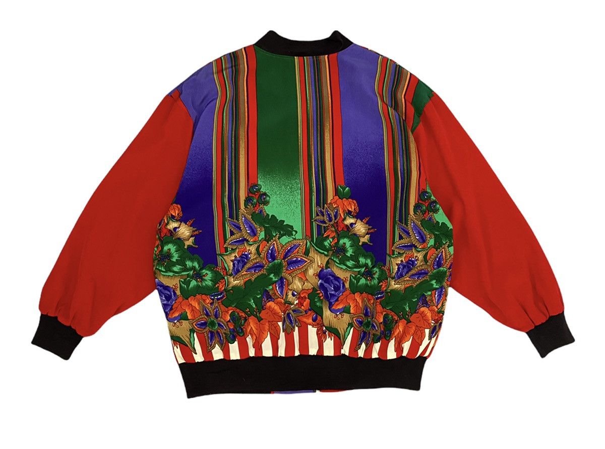 If Six Was Nine GRAIL🔥JAPANESE COLOURFUL FLOWER PRINT SILK BOMBER JACKET Size US M / EU 48-50 / 2 - 7 Thumbnail