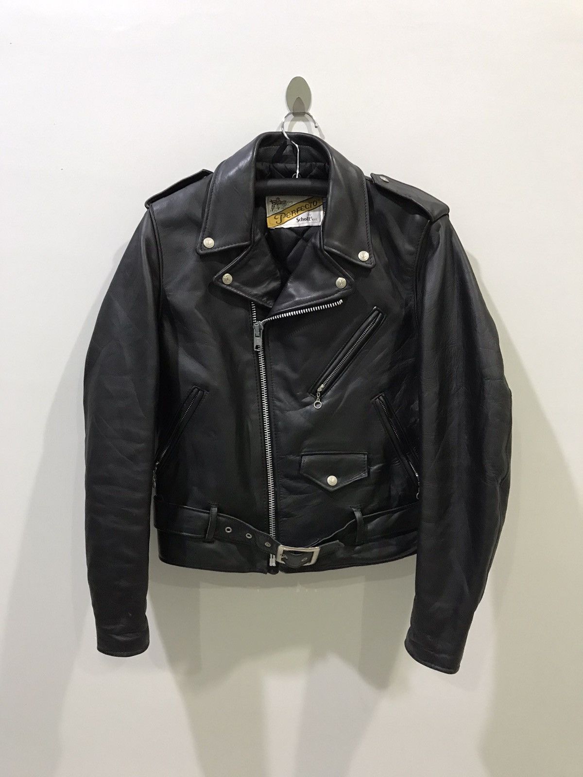 Vintage Vintage 80s Schott NYC PERFECTO 618 Steerhide Biker Jacket ...