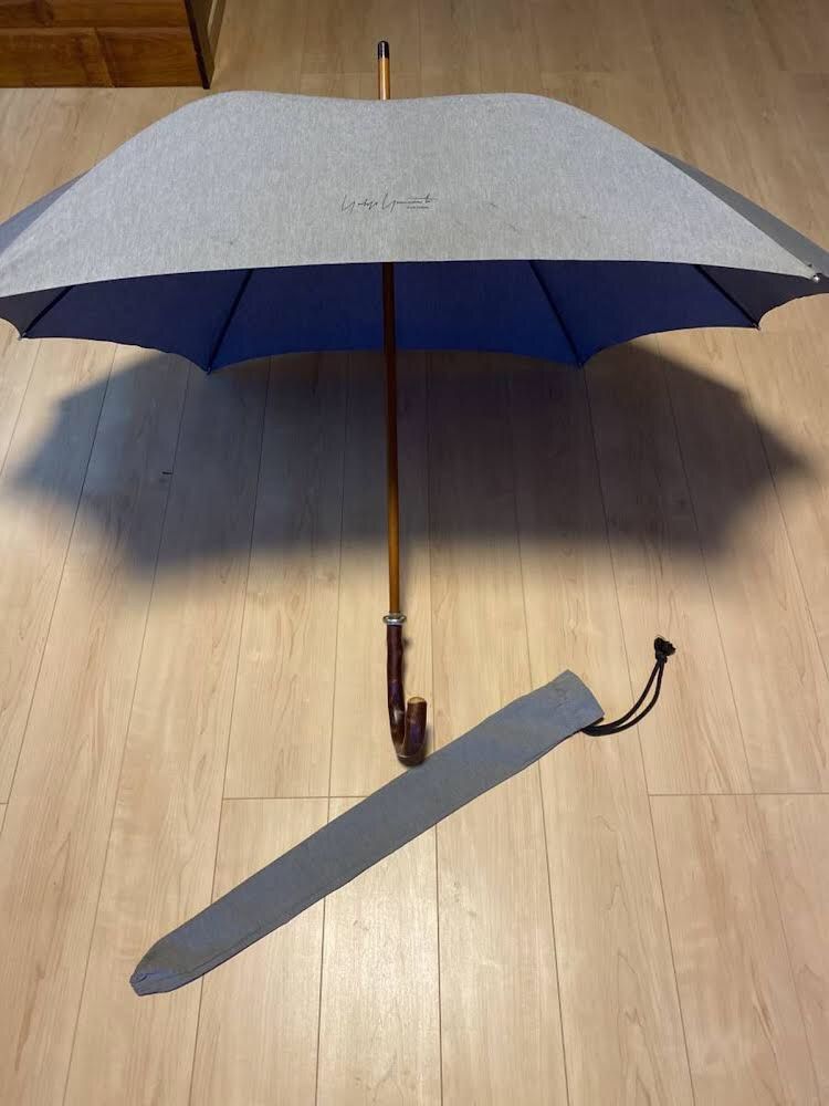 image of Yohji Yamamoto Pour Homme Umbrella For Two Persons in Grey, Men's