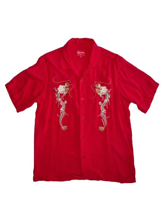Supreme Supreme Dragon Embroidered Rayon Shirt | Grailed