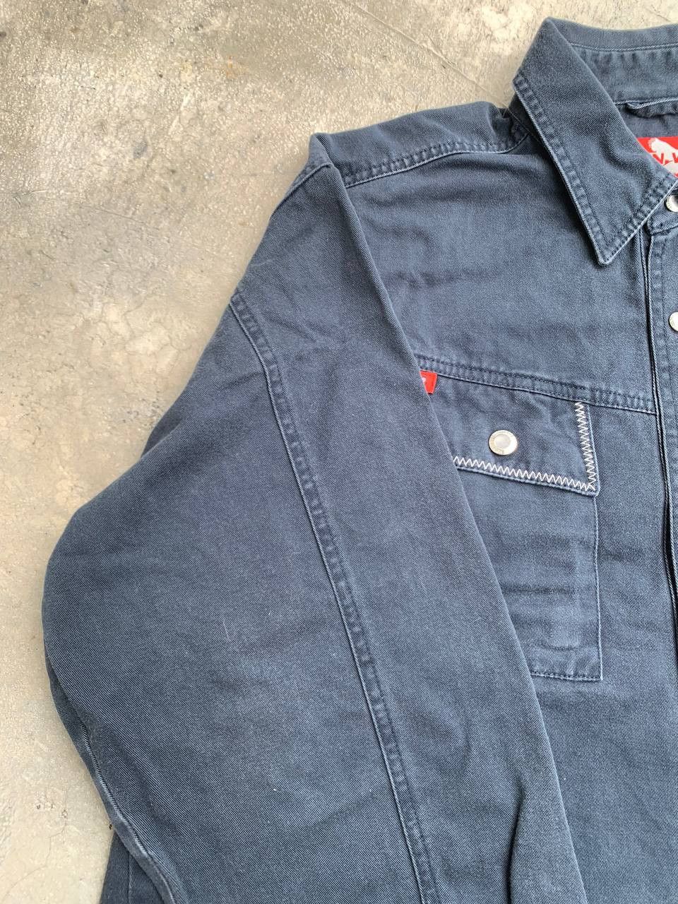 Japanese Brand Vintage Baggy Gin Wash Snap Button Work Shirt Jacket Size US L / EU 52-54 / 3 - 5 Thumbnail