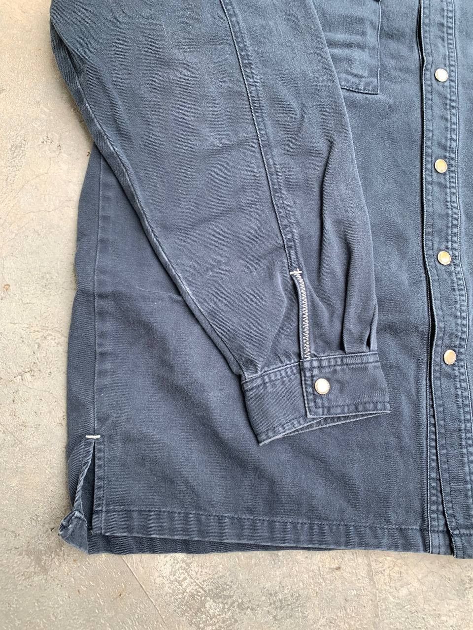 Japanese Brand Vintage Baggy Gin Wash Snap Button Work Shirt Jacket Size US L / EU 52-54 / 3 - 7 Thumbnail