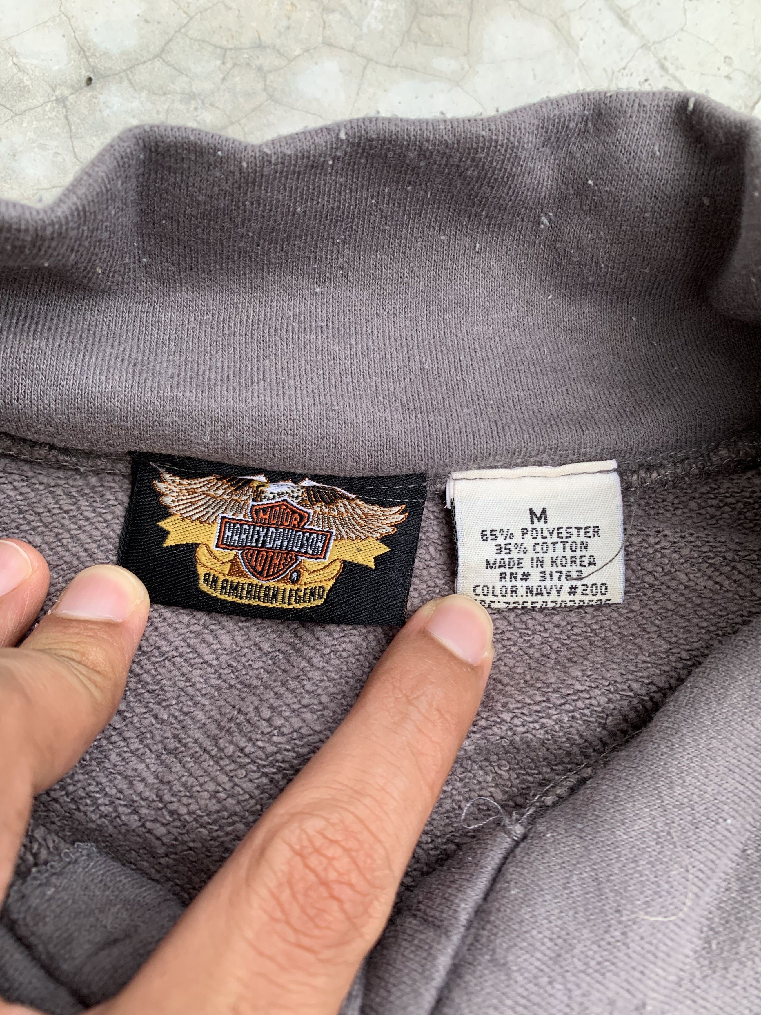 Harley Davidson Vintage Harley Davidson Quarter Button Sweatshirt Size US M / EU 48-50 / 2 - 11 Thumbnail