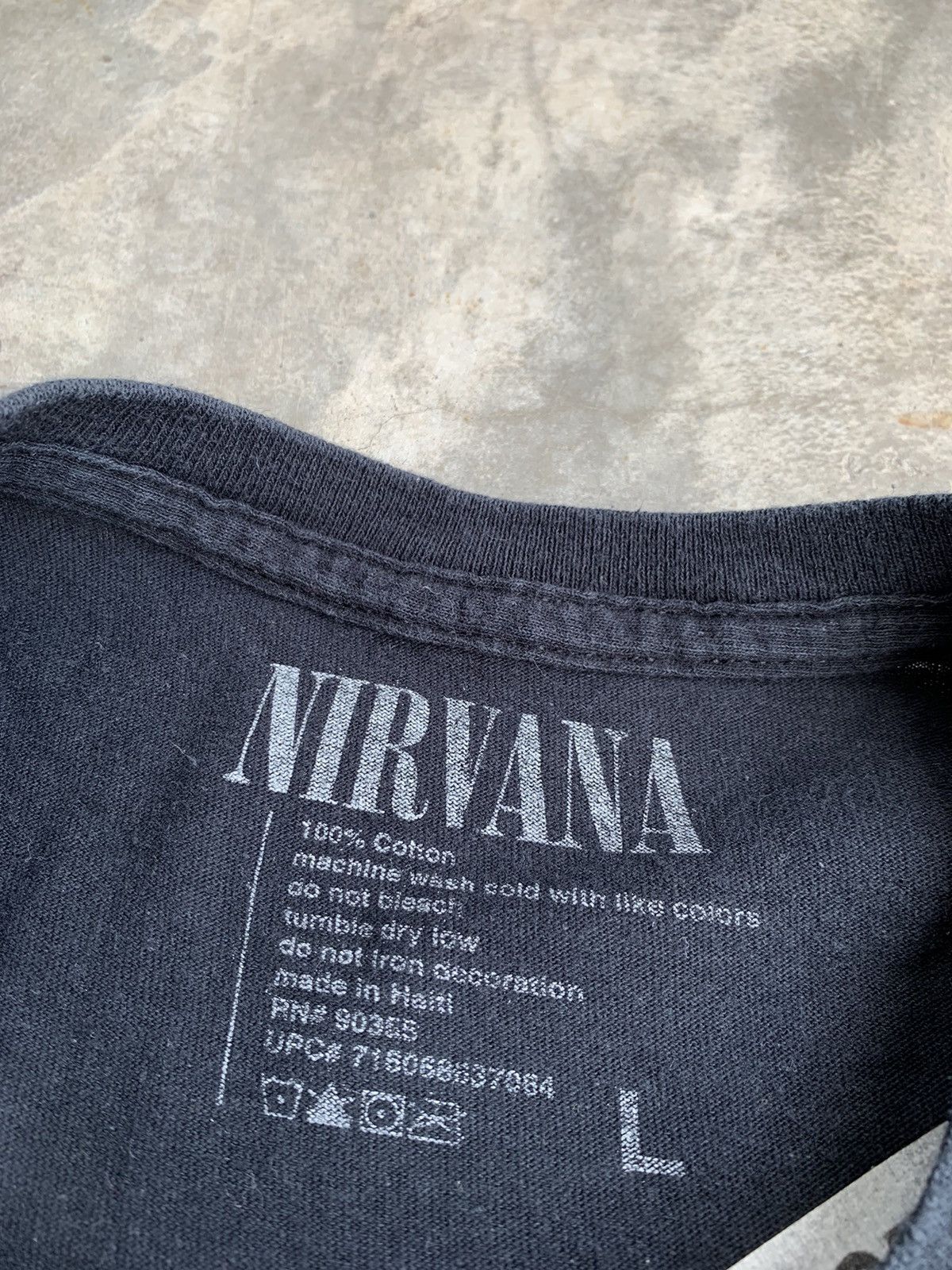 Band Tees × Nirvana thrashed Faded Bleached Nirvana Smile Tee Band Tshirt Size US L / EU 52-54 / 3 - 5 Thumbnail