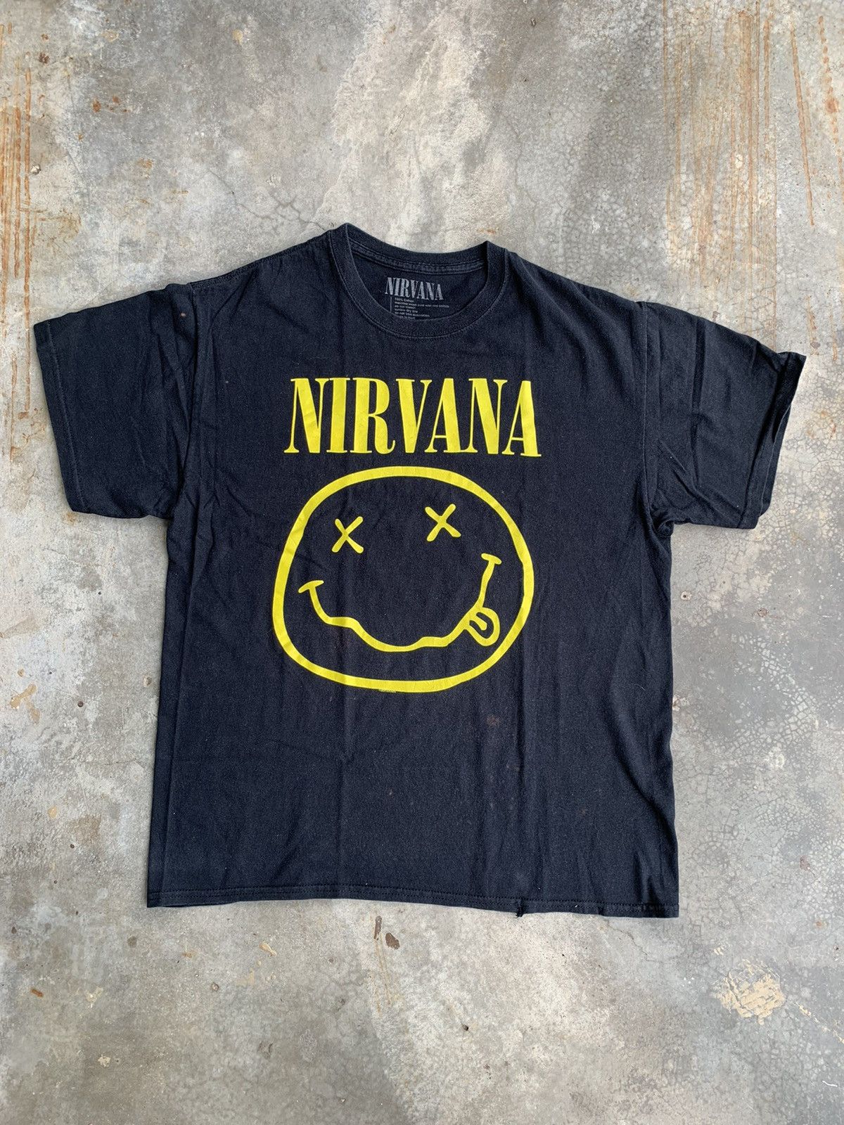 Band Tees × Nirvana thrashed Faded Bleached Nirvana Smile Tee Band Tshirt Size US L / EU 52-54 / 3 - 1 Thumbnail