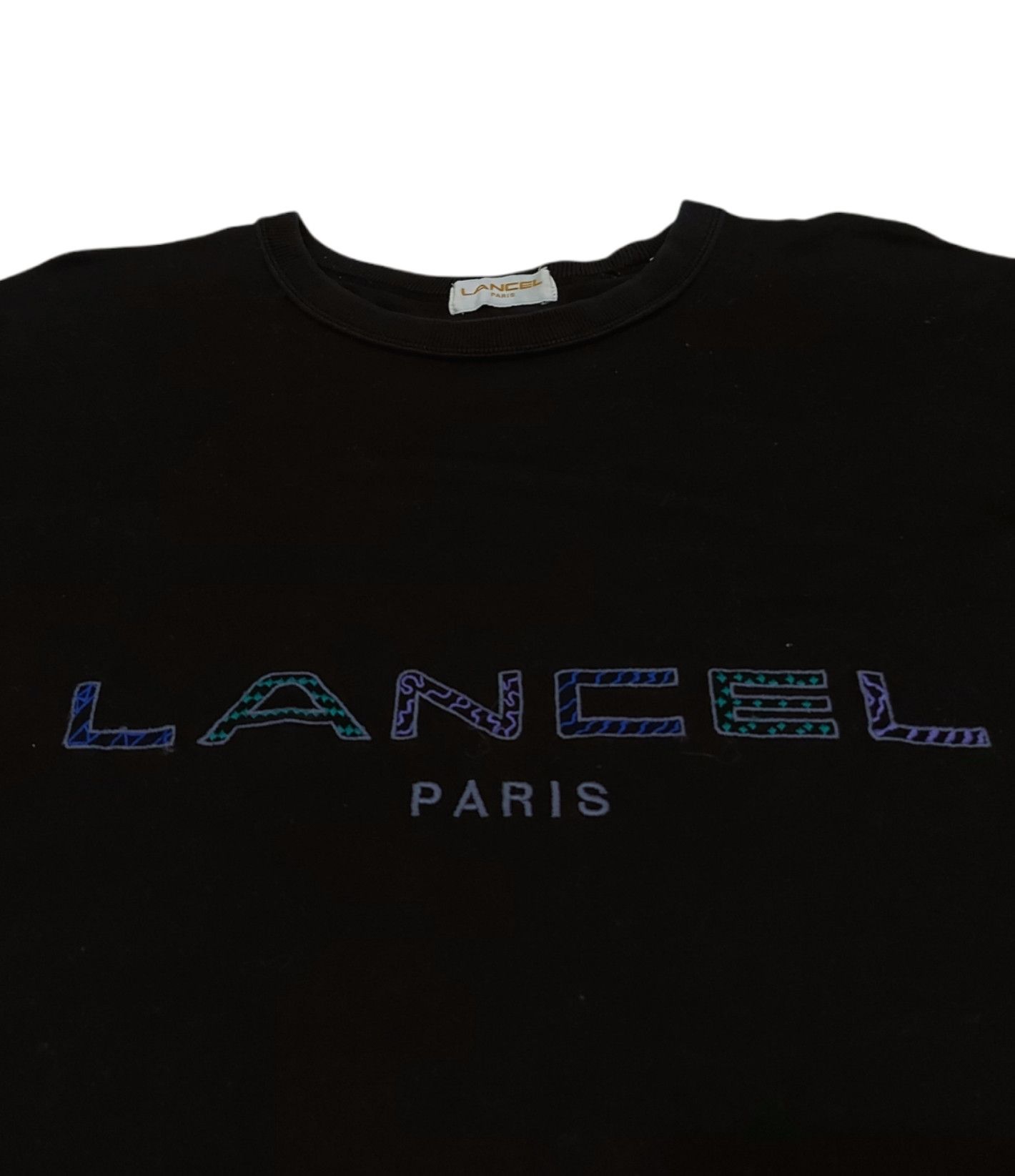 Designer × Lancel RARE! VTG LANCEL PARIS DESIGNER EMBROIDERED SPELL OUT Size US XL / EU 56 / 4 - 5 Thumbnail