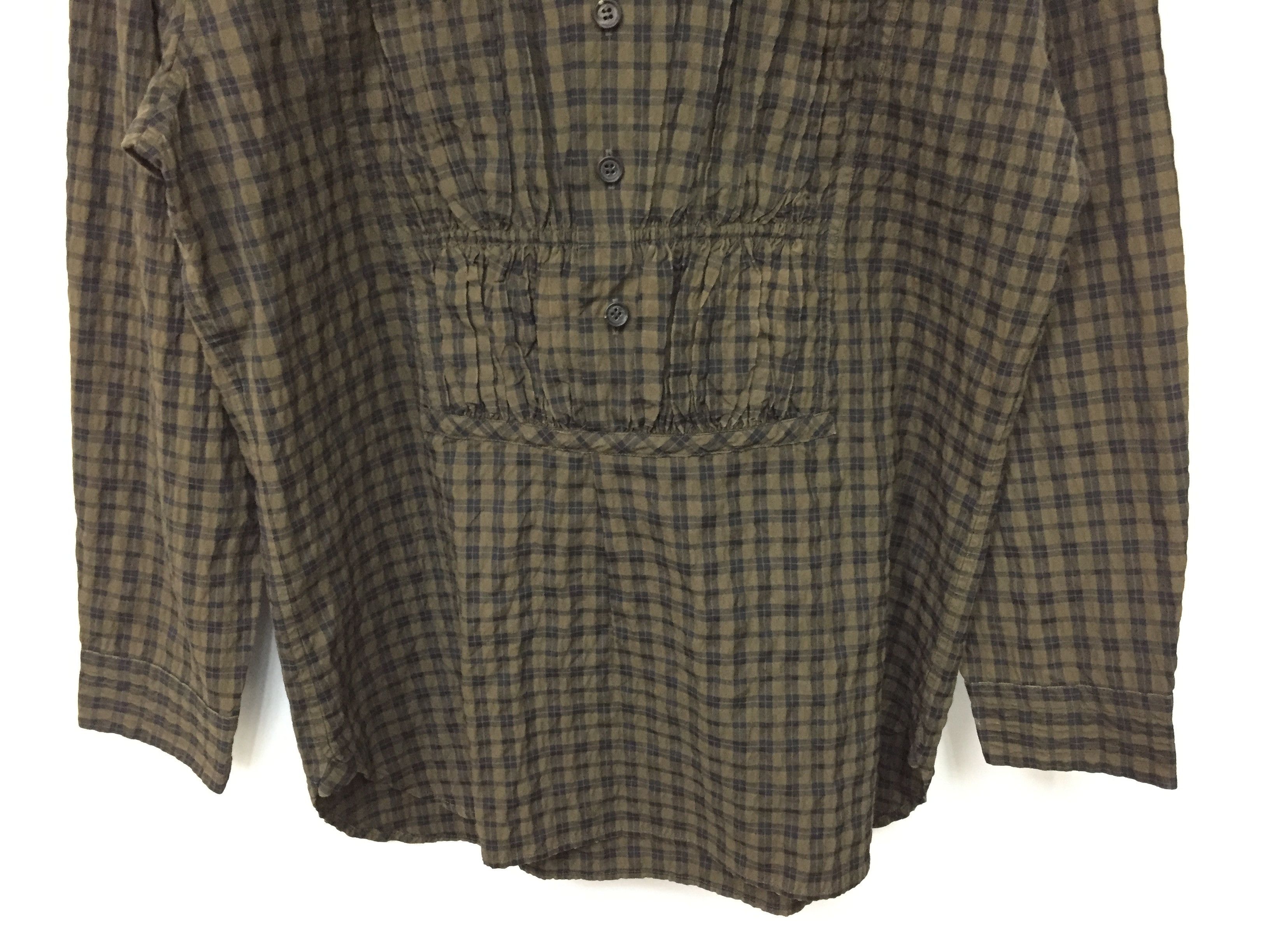 Issey Miyake SS93 Checkered Pleat half Button shirt Size US M / EU 48-50 / 2 - 5 Thumbnail