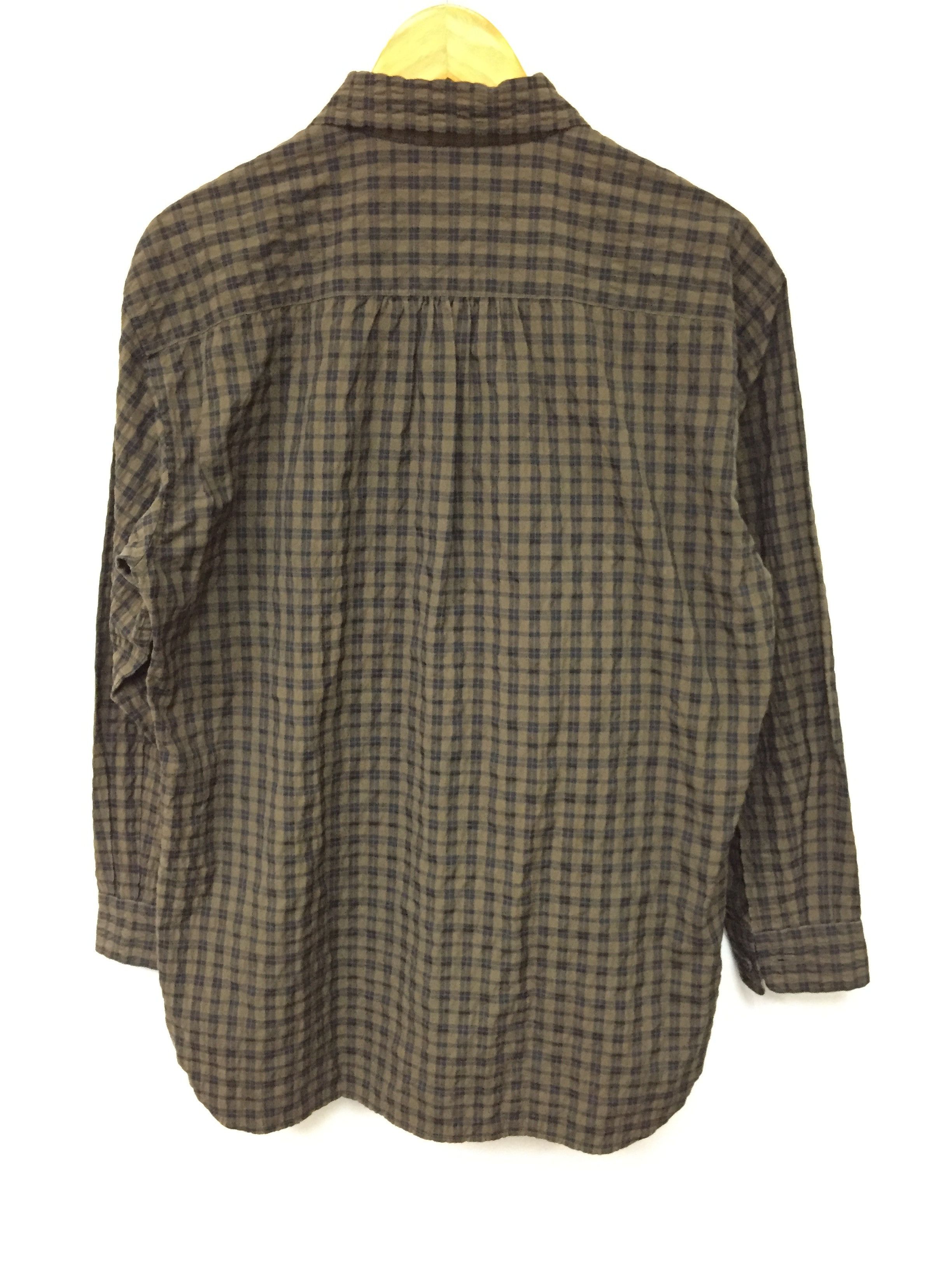 Issey Miyake SS93 Checkered Pleat half Button shirt Size US M / EU 48-50 / 2 - 7 Thumbnail