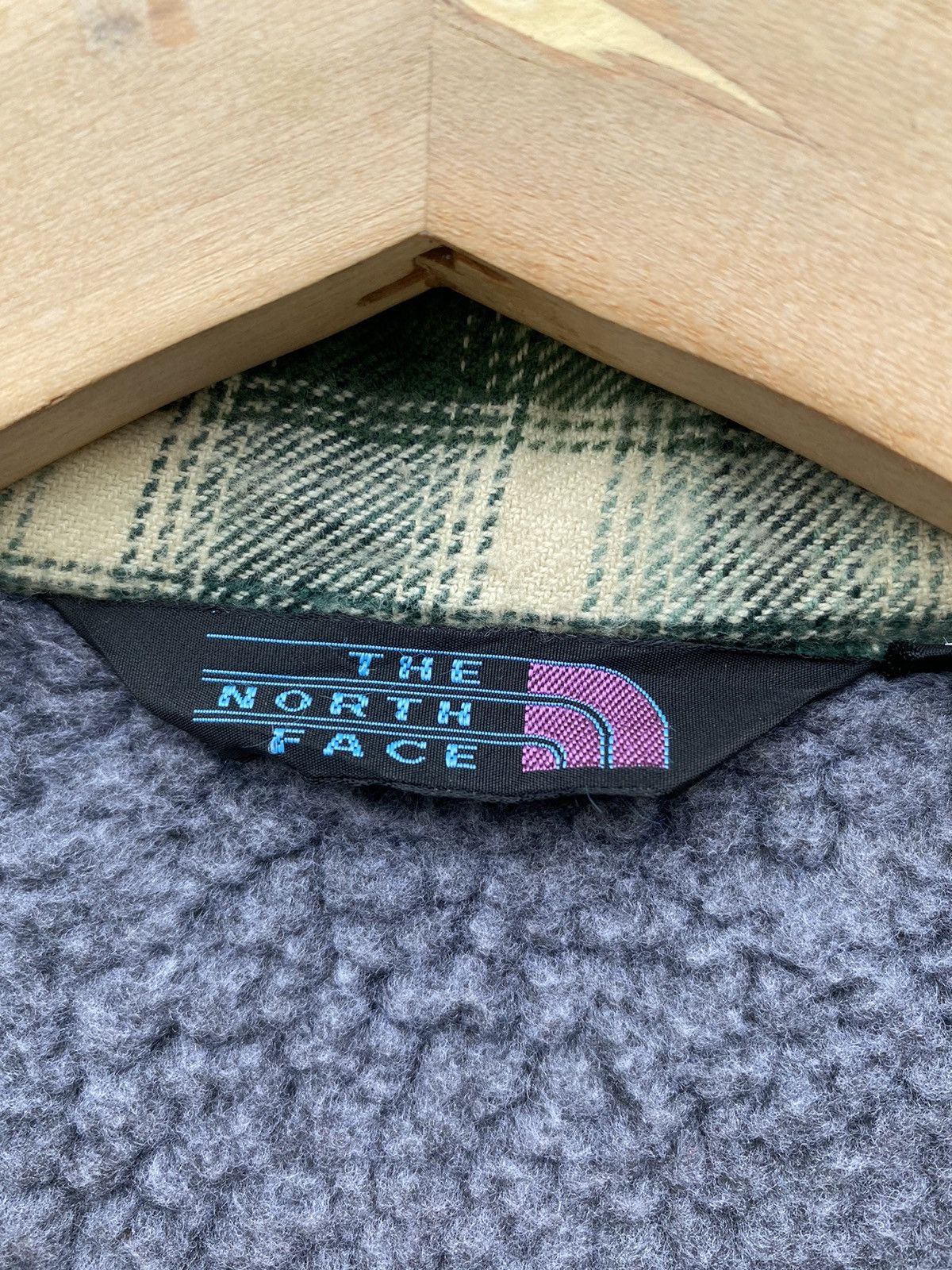 The North Face 🔥THE NORTH FACE GREEN PLAID FLANNEL ZIPPER SHERPA JACKET Size US XL / EU 56 / 4 - 9 Thumbnail