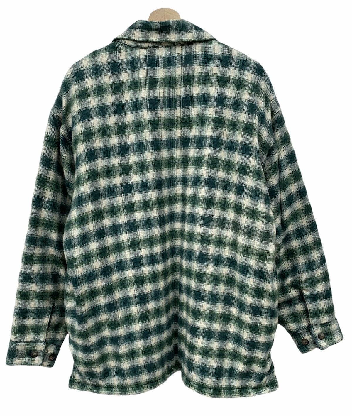 The North Face 🔥THE NORTH FACE GREEN PLAID FLANNEL ZIPPER SHERPA JACKET Size US XL / EU 56 / 4 - 3 Thumbnail