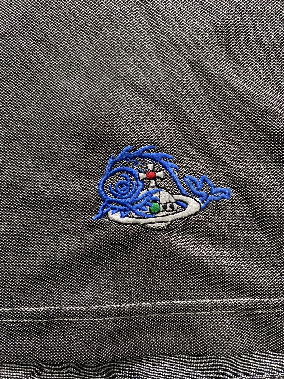 Vivienne Westwood Embroidered logo Silver Blend Nylon Polyester polo Size US M / EU 48-50 / 2 - 5 Thumbnail