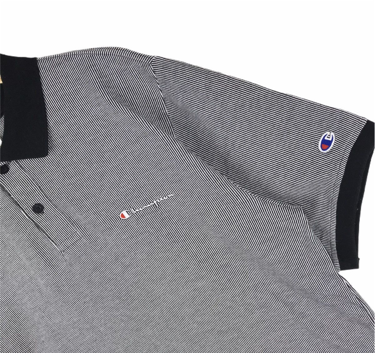 Champion Vintage 90s Champion Script Minimalist Polos Collar T-shirt Size US L / EU 52-54 / 3 - 2 Thumbnail