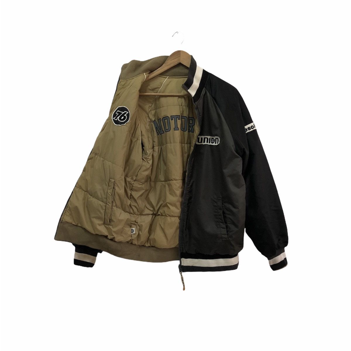 Japanese Brand Vintage Lubricant 76 Racing Reversible Puffer Jacket Size US L / EU 52-54 / 3 - 4 Thumbnail