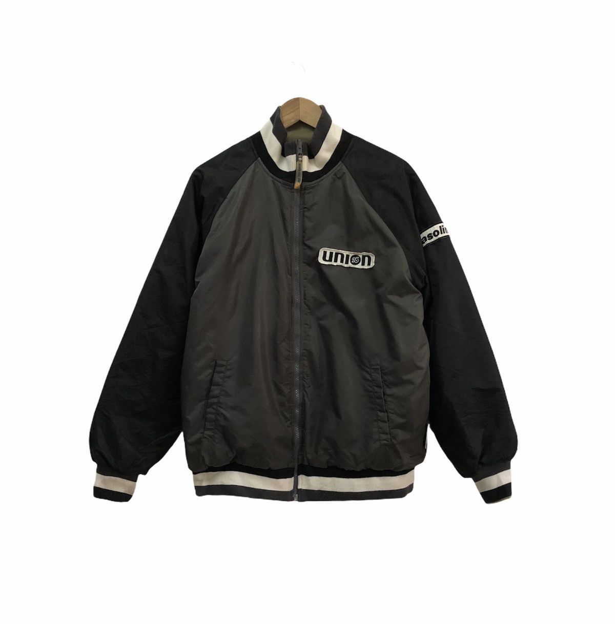 Japanese Brand Vintage Lubricant 76 Racing Reversible Puffer Jacket Size US L / EU 52-54 / 3 - 2 Thumbnail