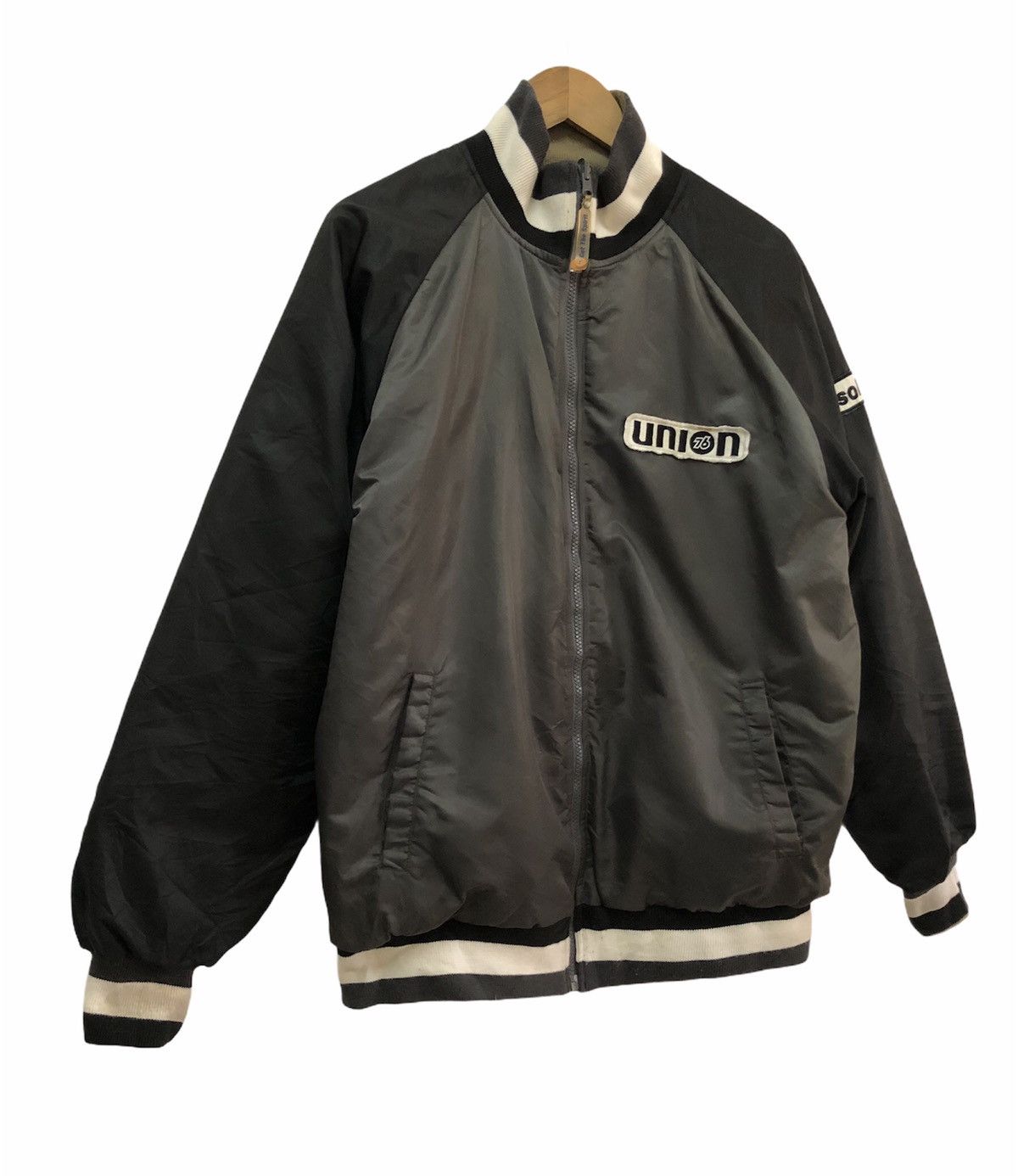 Japanese Brand Vintage Lubricant 76 Racing Reversible Puffer Jacket Size US L / EU 52-54 / 3 - 6 Thumbnail