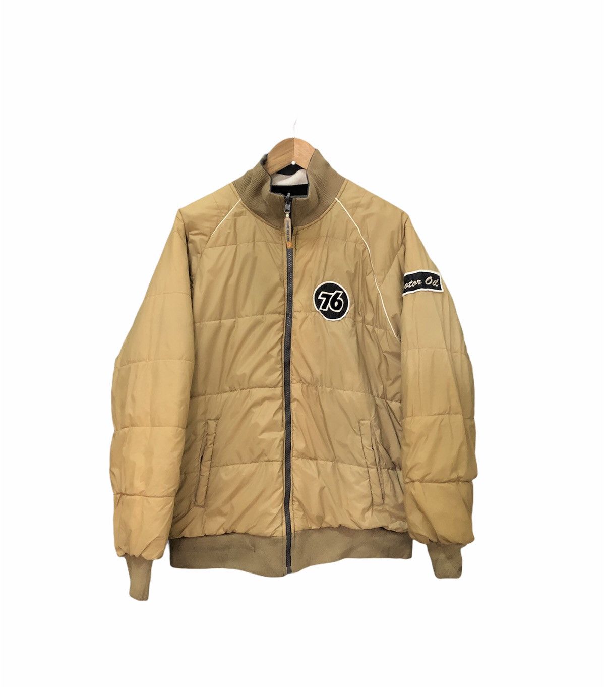 Japanese Brand Vintage Lubricant 76 Racing Reversible Puffer Jacket Size US L / EU 52-54 / 3 - 8 Thumbnail