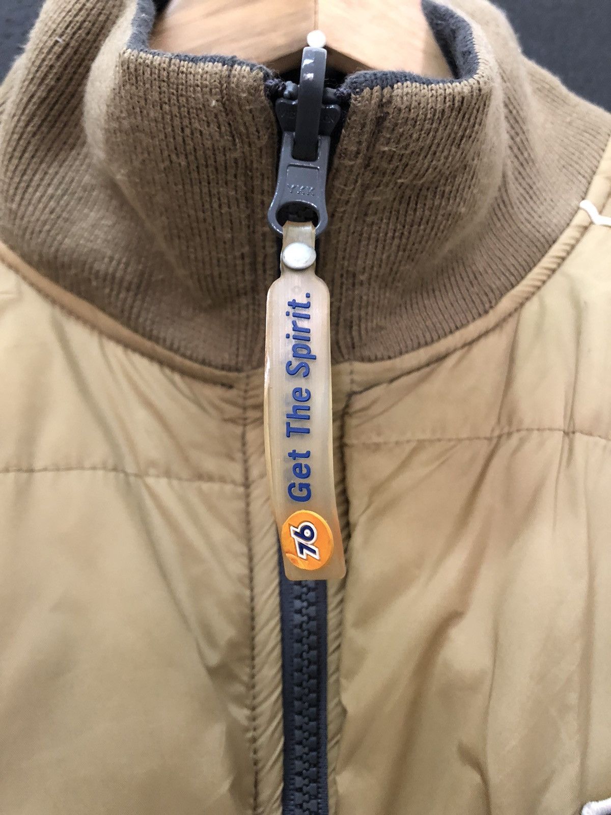 Japanese Brand Vintage Lubricant 76 Racing Reversible Puffer Jacket Size US L / EU 52-54 / 3 - 14 Thumbnail