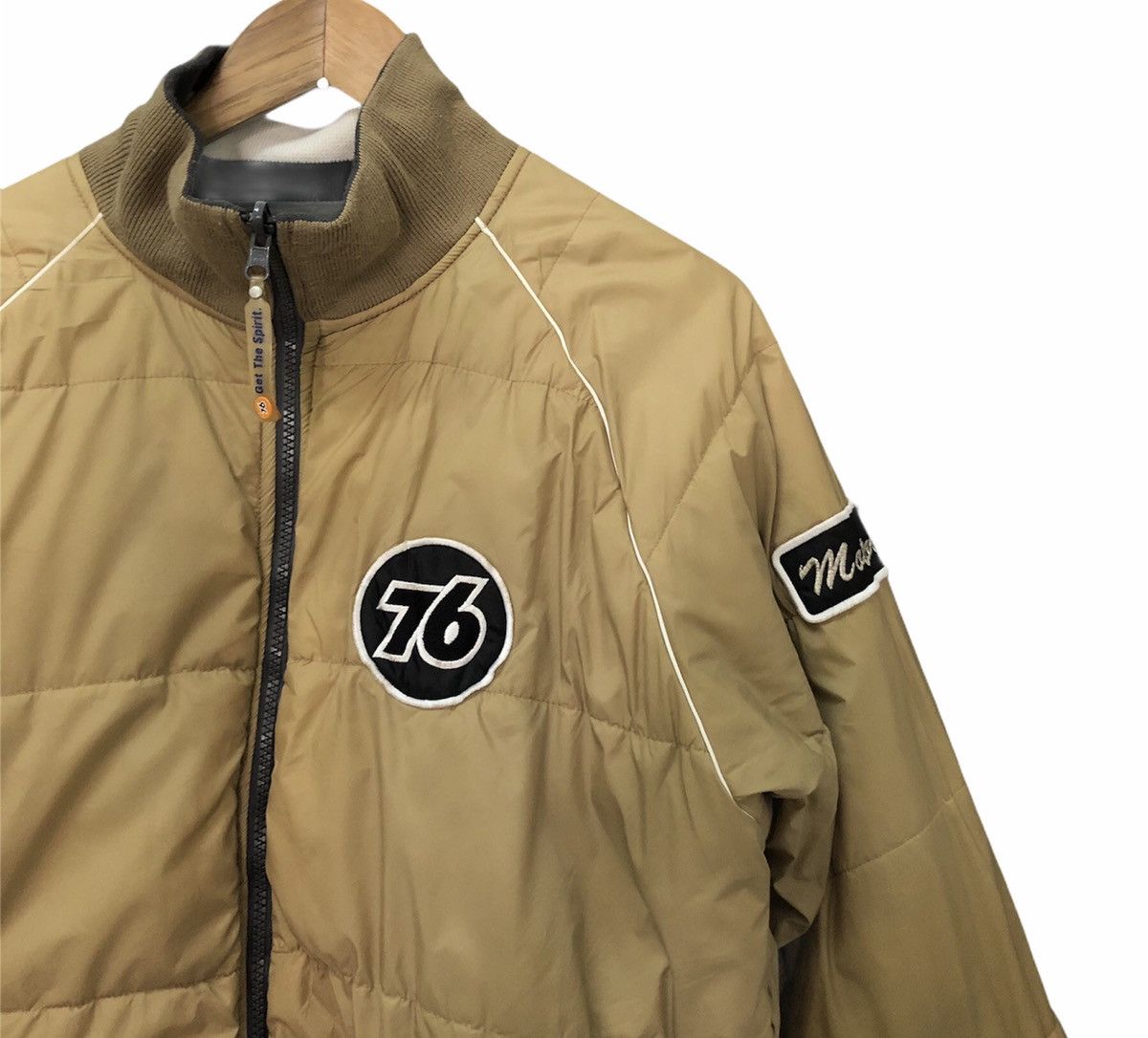 Japanese Brand Vintage Lubricant 76 Racing Reversible Puffer Jacket Size US L / EU 52-54 / 3 - 5 Thumbnail