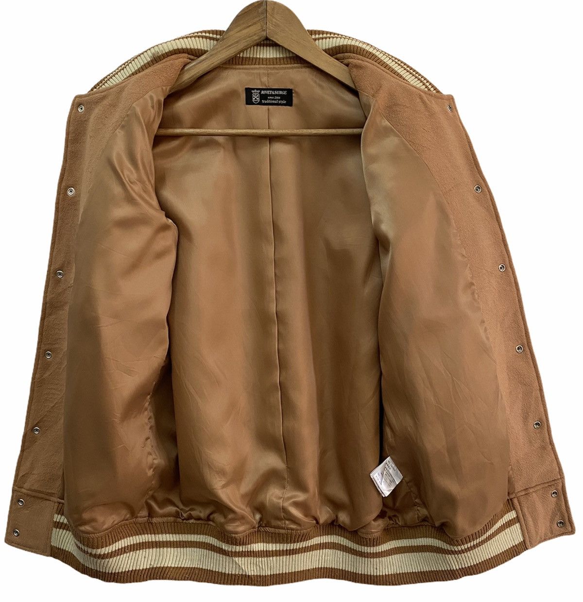 Japanese Brand × Vintage 🔥VINTAGE CAFE RACER BREWED COFFEE PATCHWORK VARSITY JACKET Size US S / EU 44-46 / 1 - 6 Thumbnail