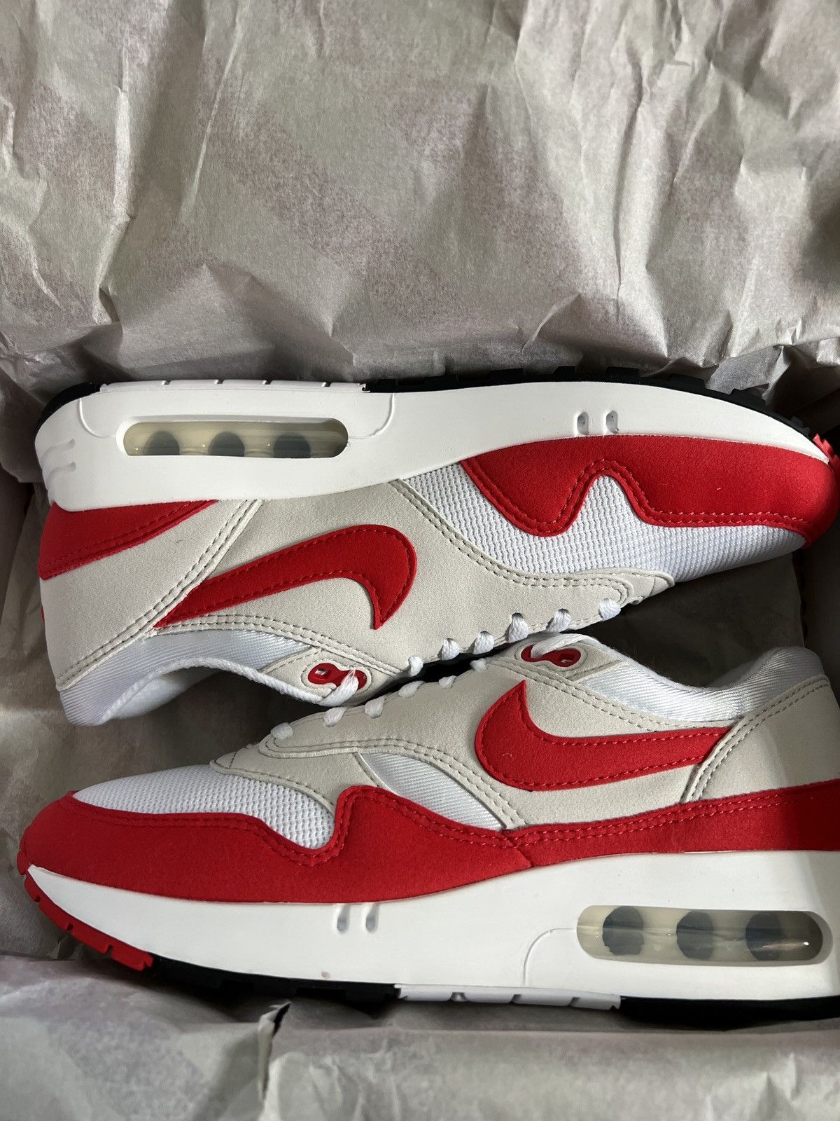Nike NEW Nike Air Max 1 '86 OG White University Red size 7 Size US 7 / EU 40 - 1 Thumbnail