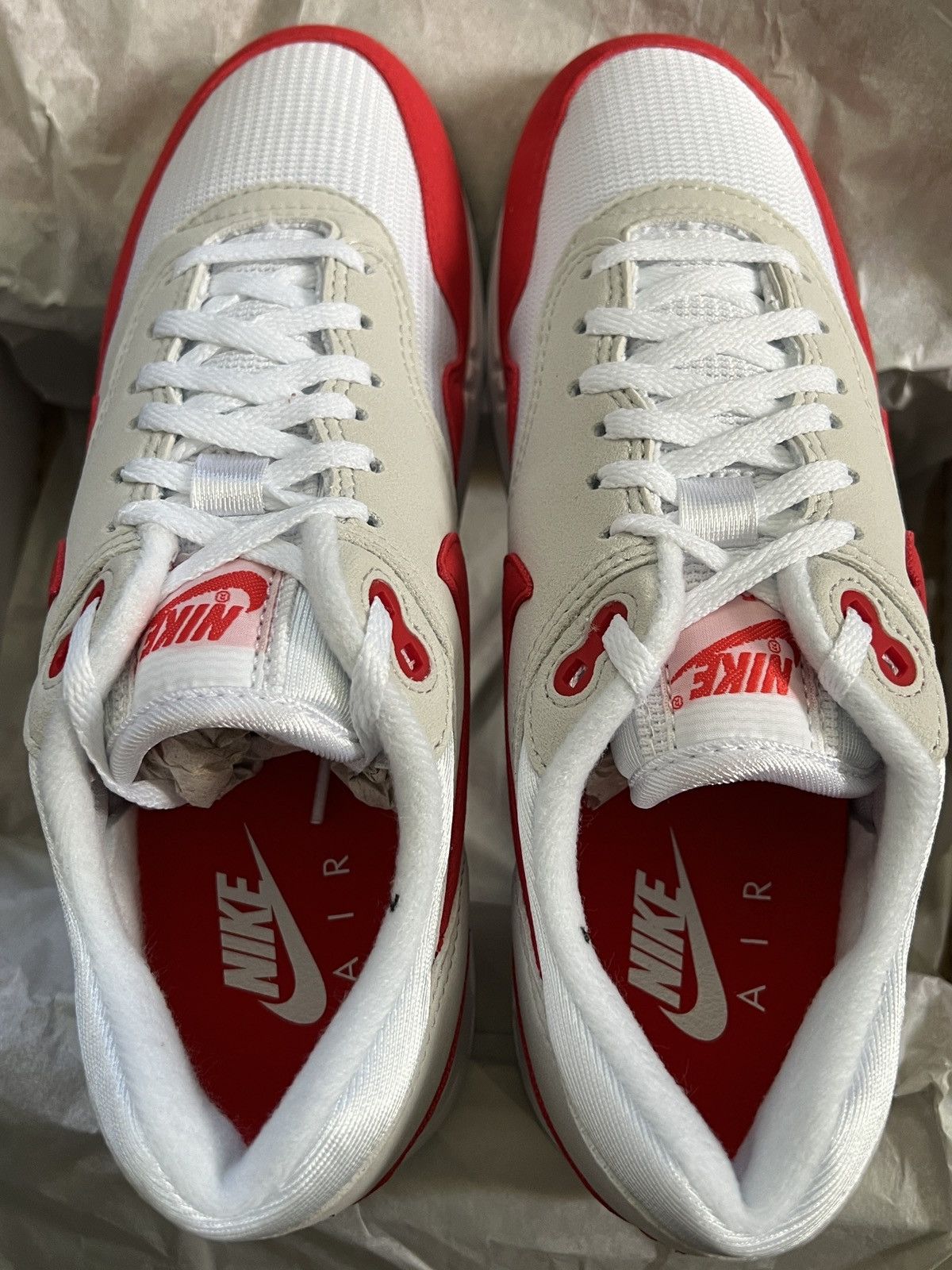 Nike NEW Nike Air Max 1 '86 OG White University Red size 7 Size US 7 / EU 40 - 4 Thumbnail