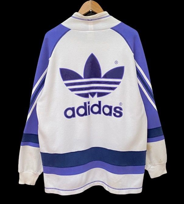 Adidas × Vintage RARE🔥MADE IN JAPAN VINTAGE 90s ADIDAS BIG LOGO SWEATSHIRT Size US M / EU 48-50 / 2 - 2 Thumbnail