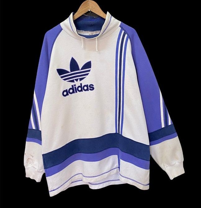 Adidas × Vintage RARE🔥MADE IN JAPAN VINTAGE 90s ADIDAS BIG LOGO SWEATSHIRT Size US M / EU 48-50 / 2 - 5 Thumbnail
