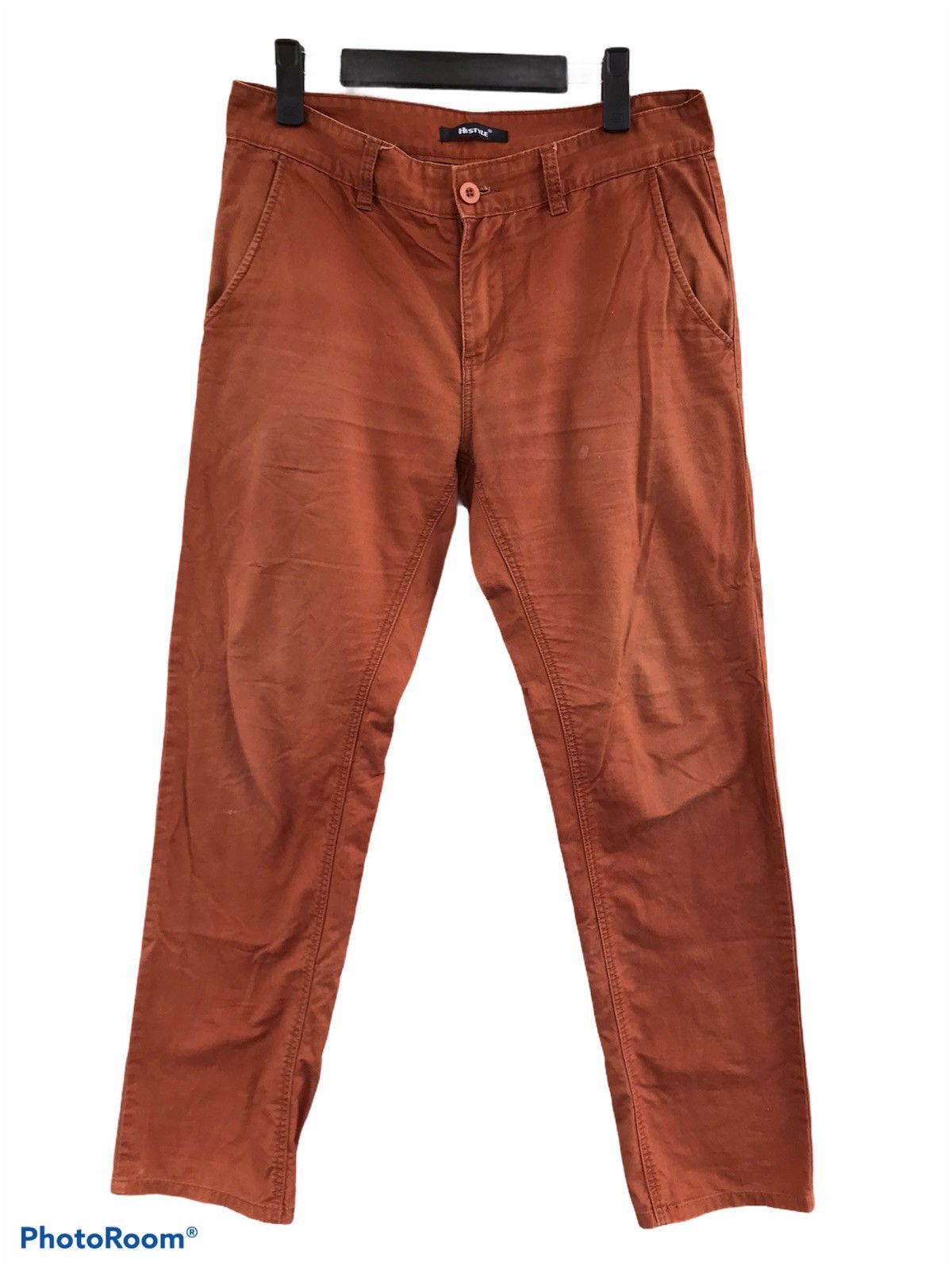 ICHI Brown Polyester Casual Pants