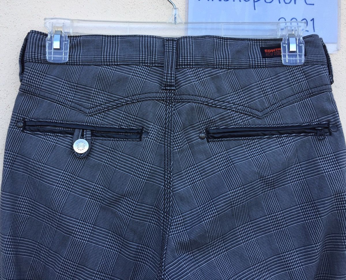 Edwin × Japanese Brand Japanese🔥Edwin XV Khaki Checked Pants Punk Bondage Size US 33 - 1 Thumbnail