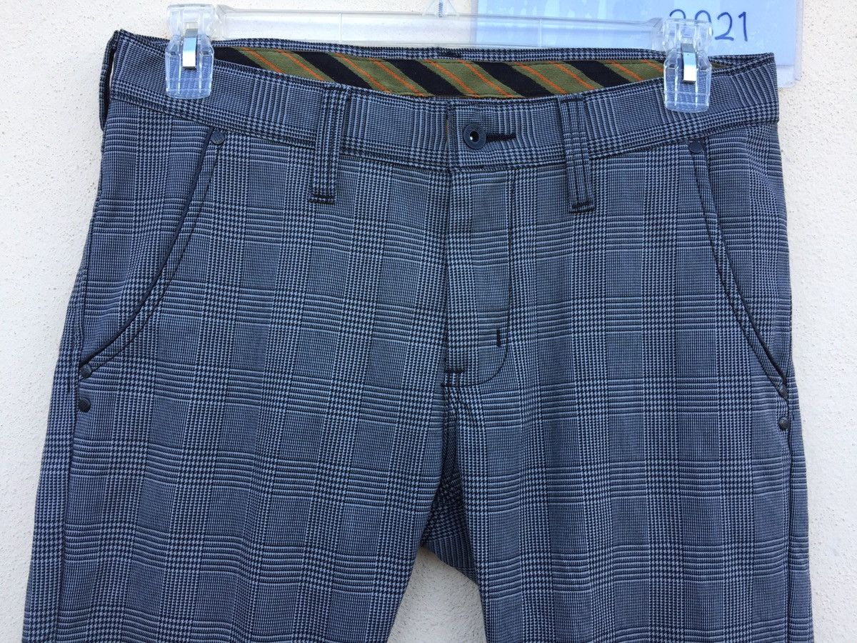 Edwin × Japanese Brand Japanese🔥Edwin XV Khaki Checked Pants Punk Bondage Size US 33 - 3 Thumbnail