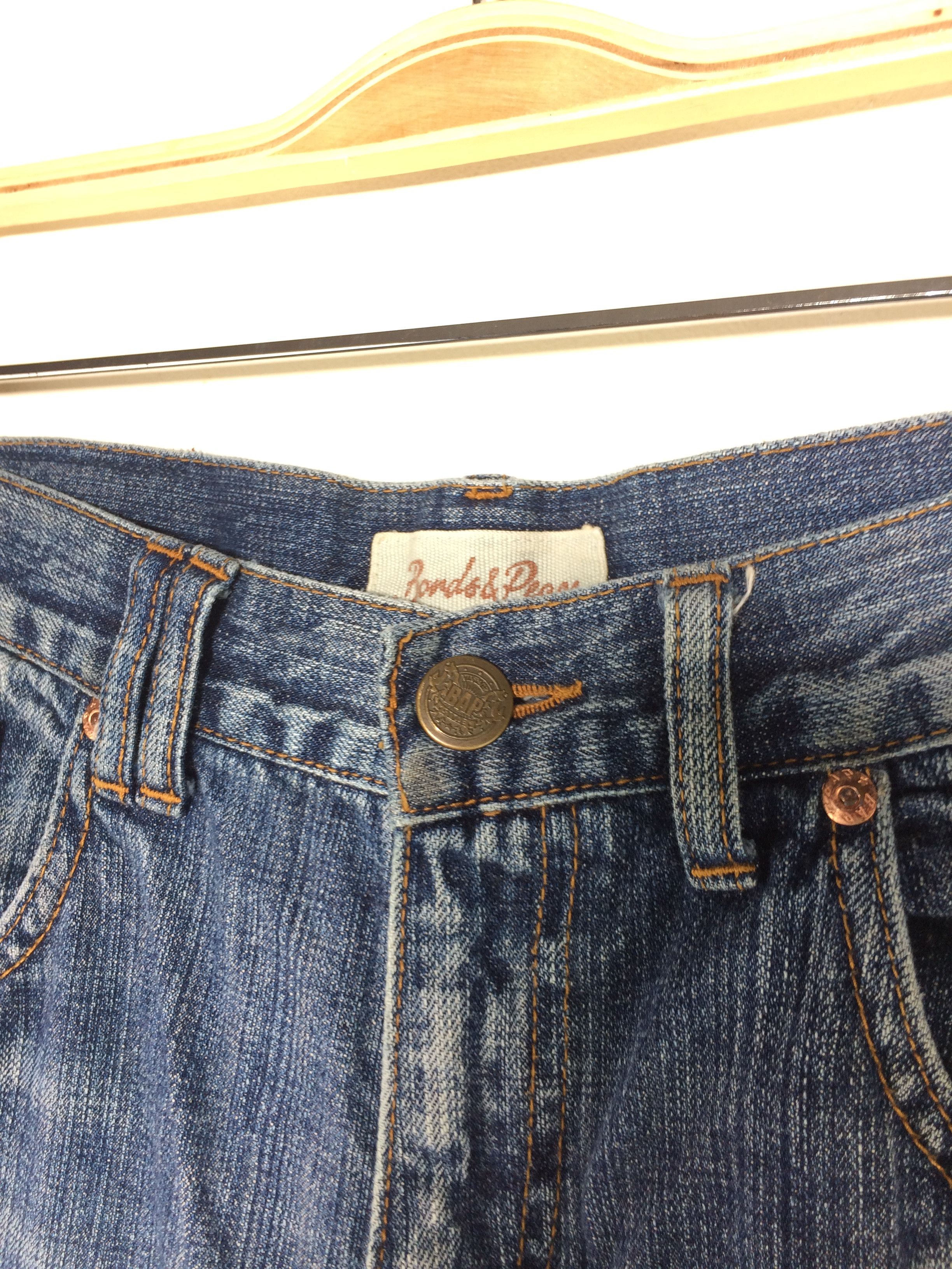 Japanese Brand Bonds and Peace Patchwork Distressed Ripped Denim Jeans Size US 32 / EU 48 - 5 Thumbnail
