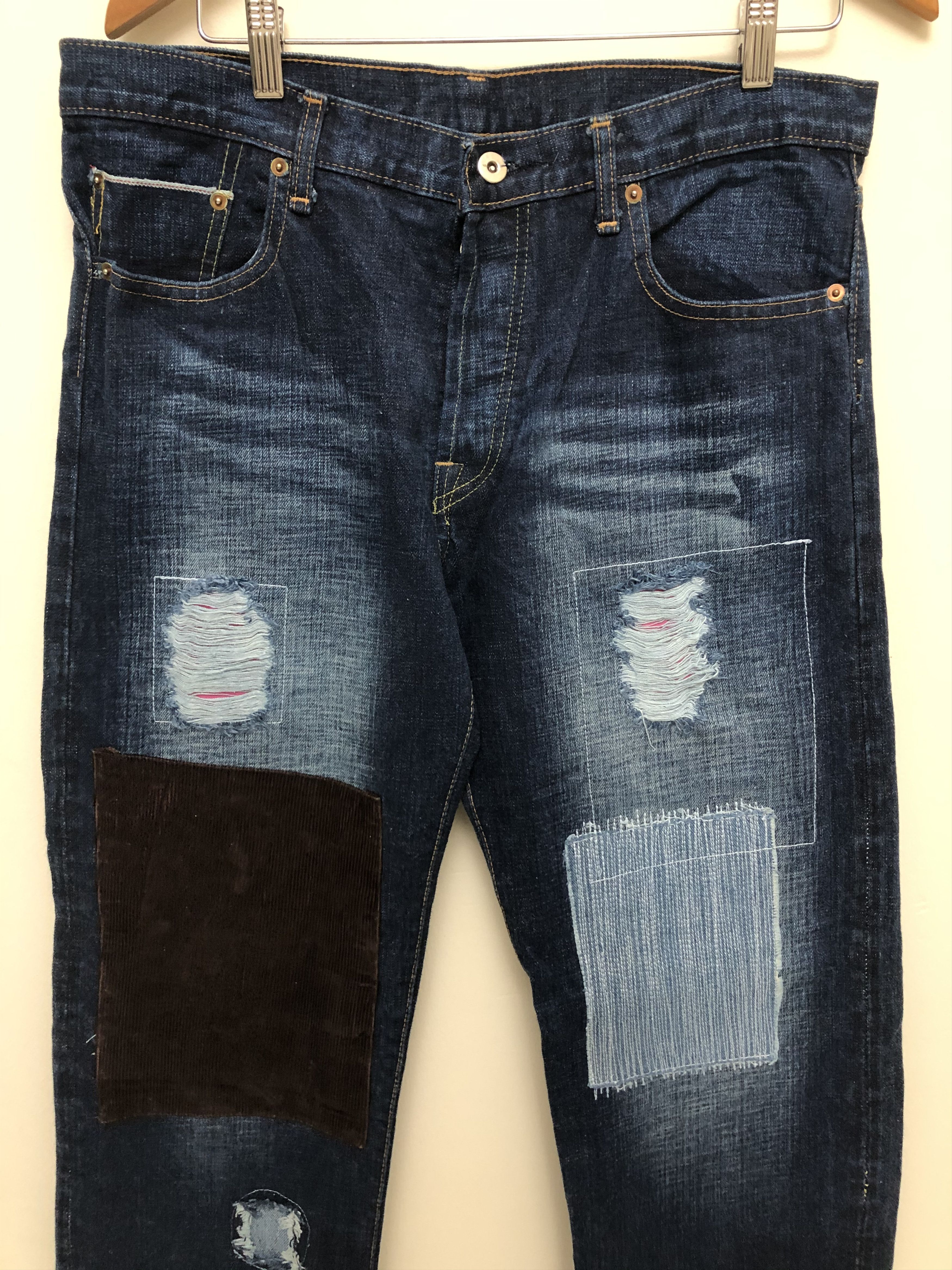 Japanese Brand Japanese Patchwork Kapital Inspired Selvedge Denim Jeans Size US 36 / EU 52 - 3 Thumbnail
