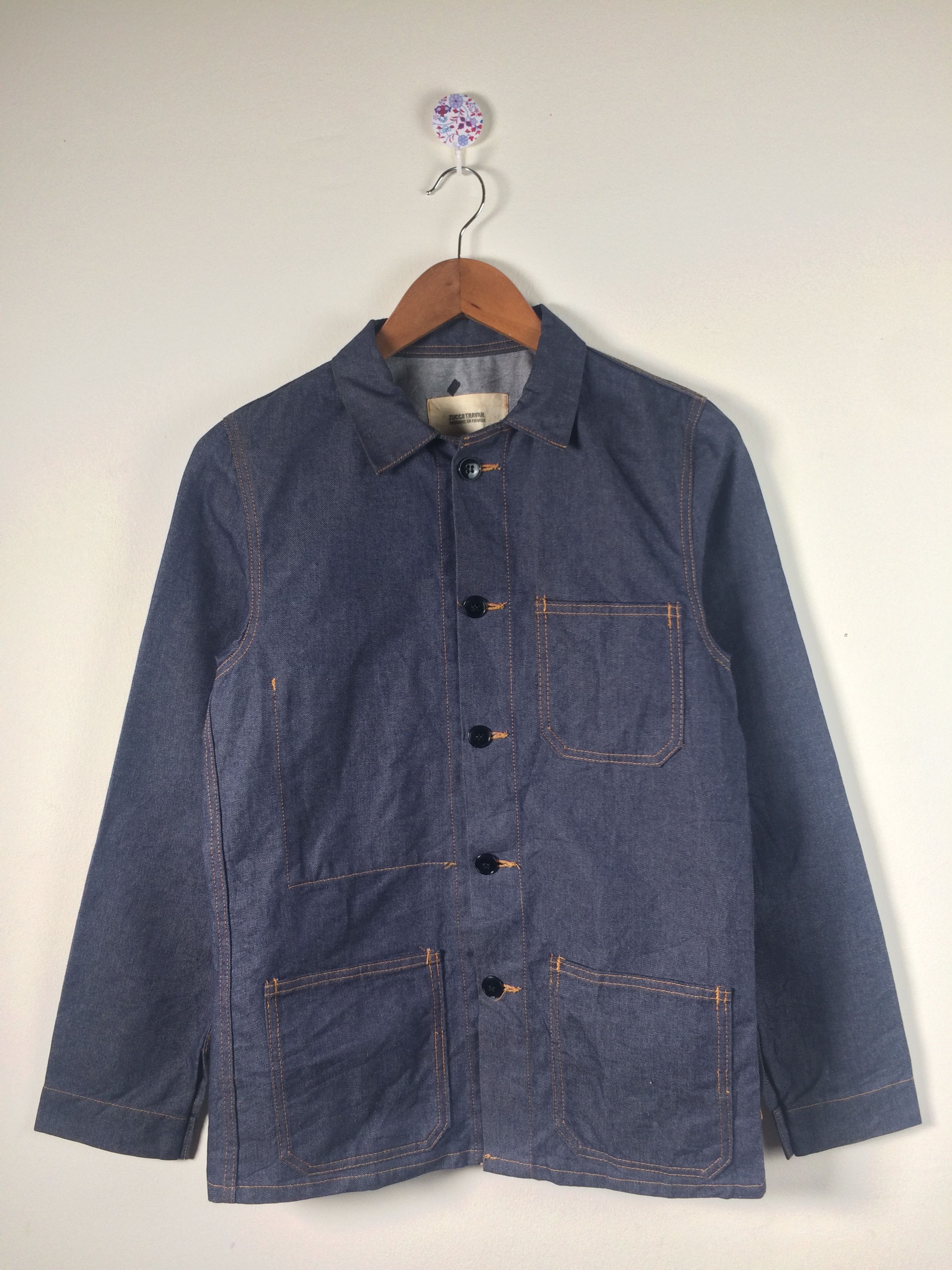 CABANE de ZUCCa × Vintage VTG Cabane De Zucca Union Made Chore Work Denim Jacket Size US S / EU 44-46 / 1 - 1 Thumbnail