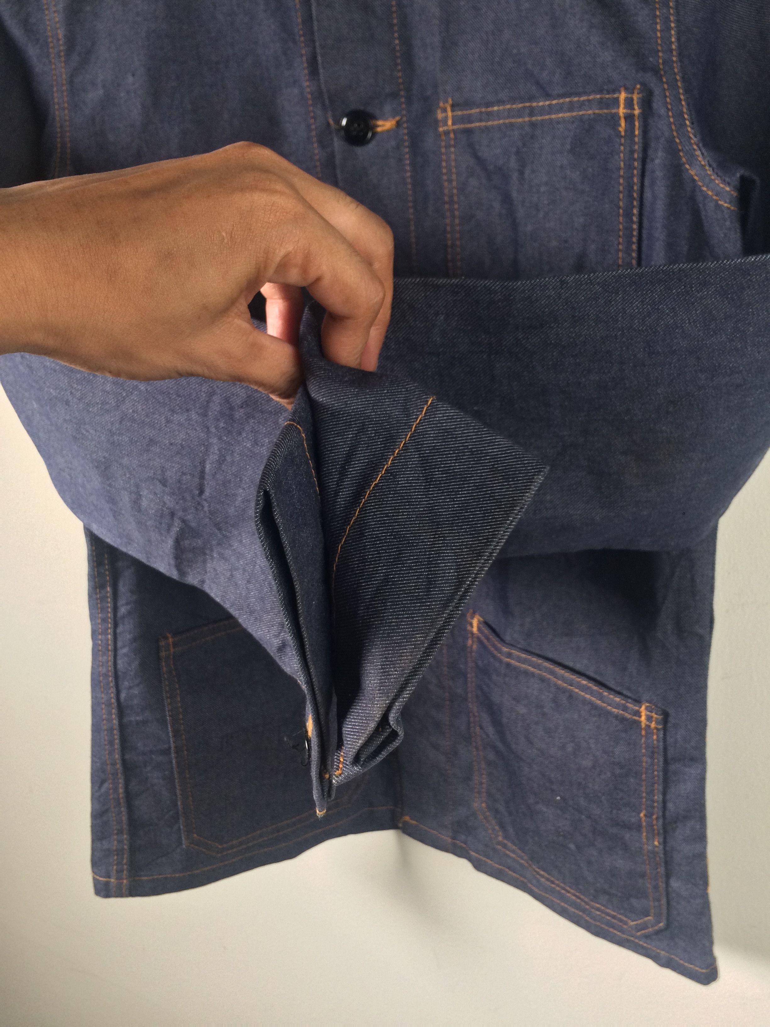 CABANE de ZUCCa × Vintage VTG Cabane De Zucca Union Made Chore Work Denim Jacket Size US S / EU 44-46 / 1 - 6 Thumbnail